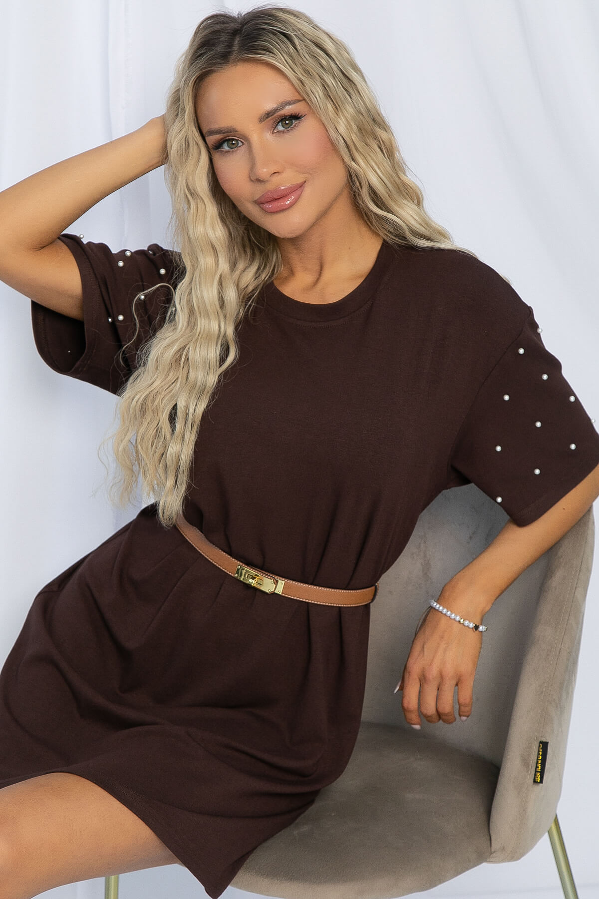 Платье Жемчужина коллекции (шоколад) П13314-1М