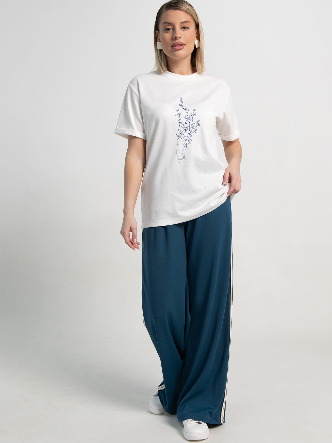 Брюки Аларика (темно-лазурный) Б15099-5М