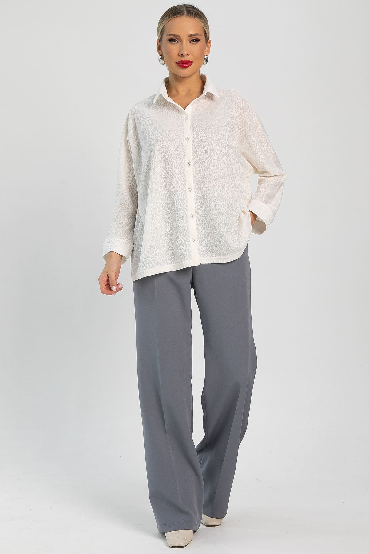 Рубашка кружевная Маринара (белая) Б14252-10М