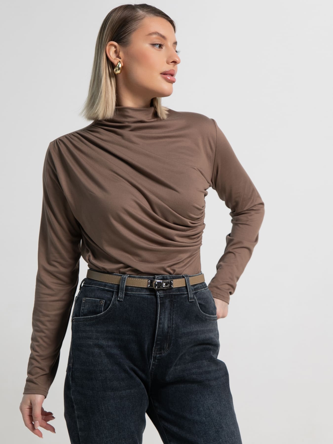 Лонгслив Тайна сердца (коричневый) Б15510-7М