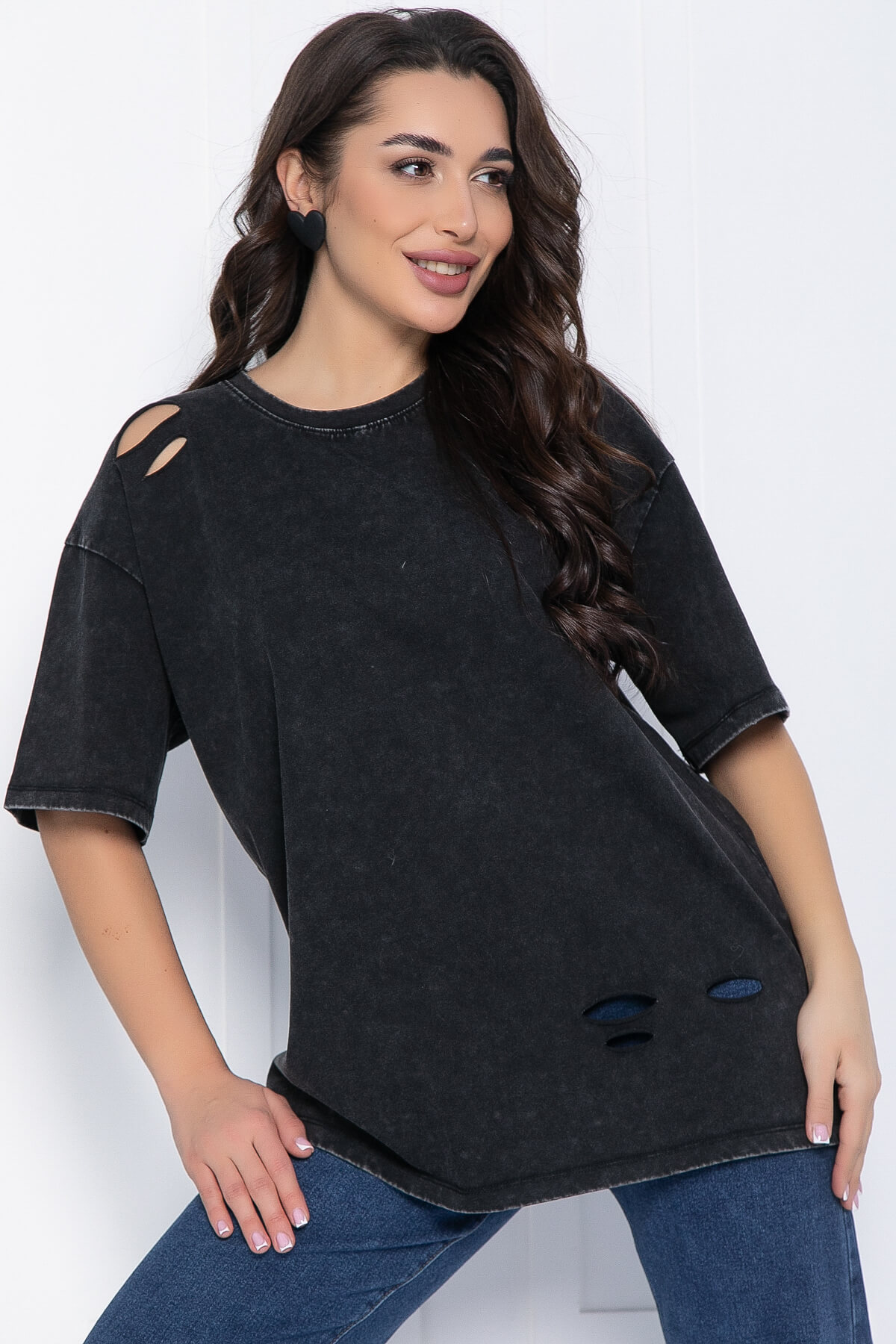 Футболка Микель (черная) Б12600-20