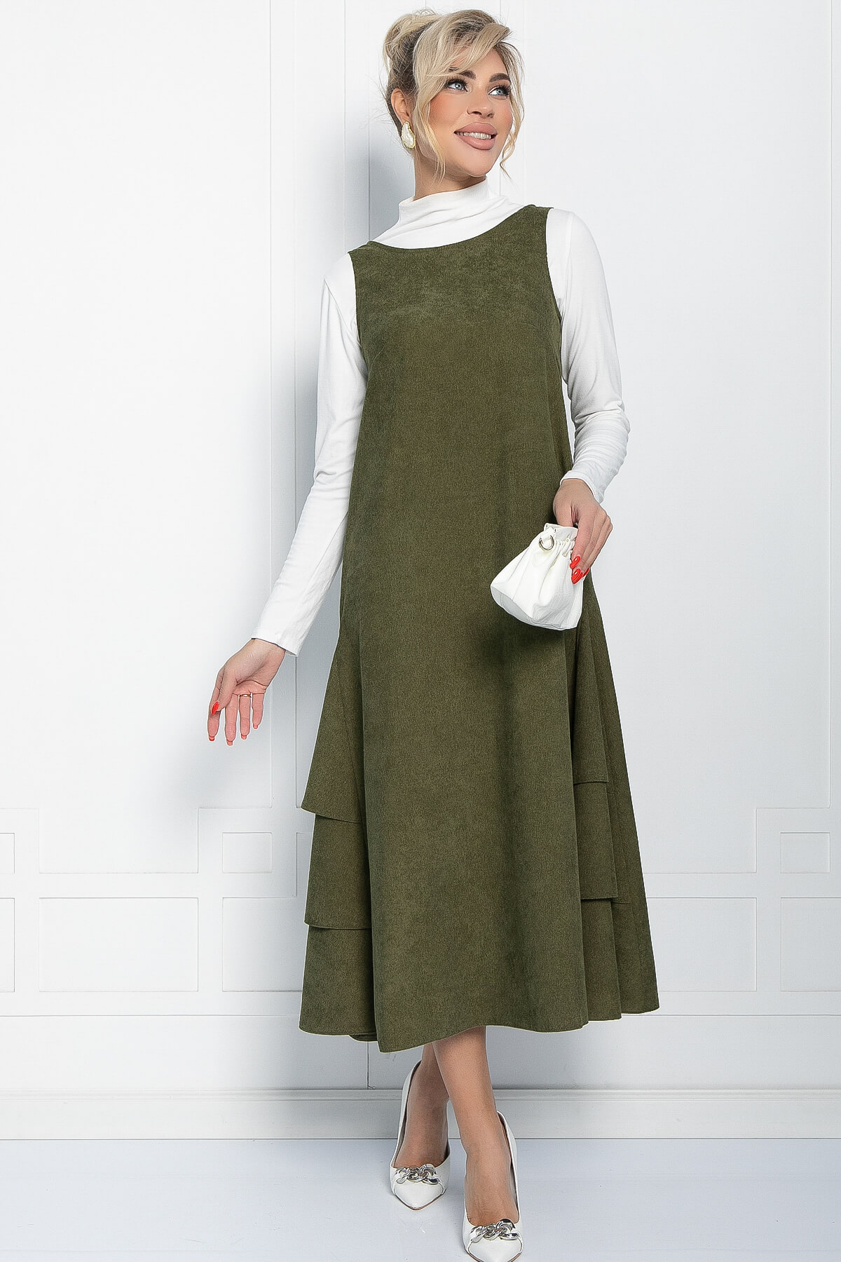 Платье Тернеция (хаки) П11103