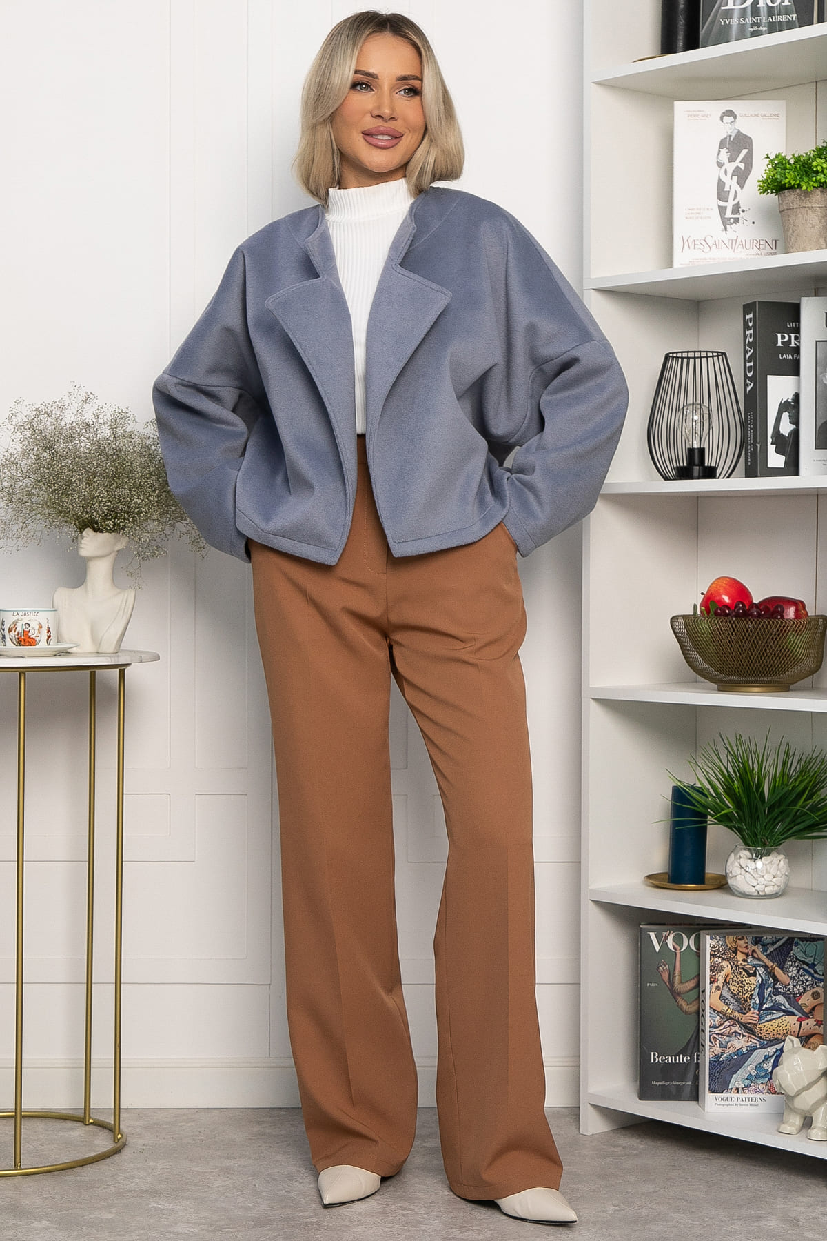 Пальто укороченное Хайт (джинс) Б14338-7М