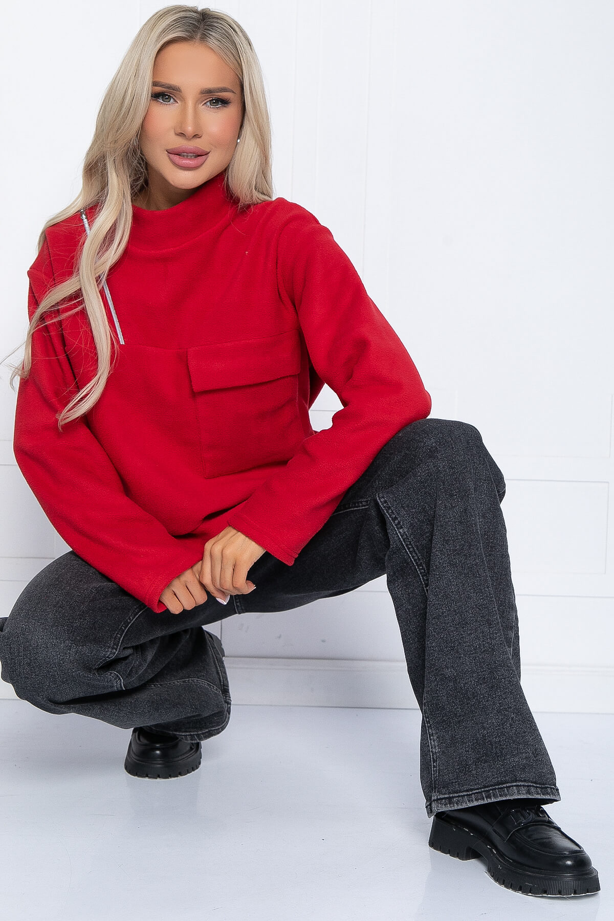 Свитшот Лори флисовый (красный) Б12556-7