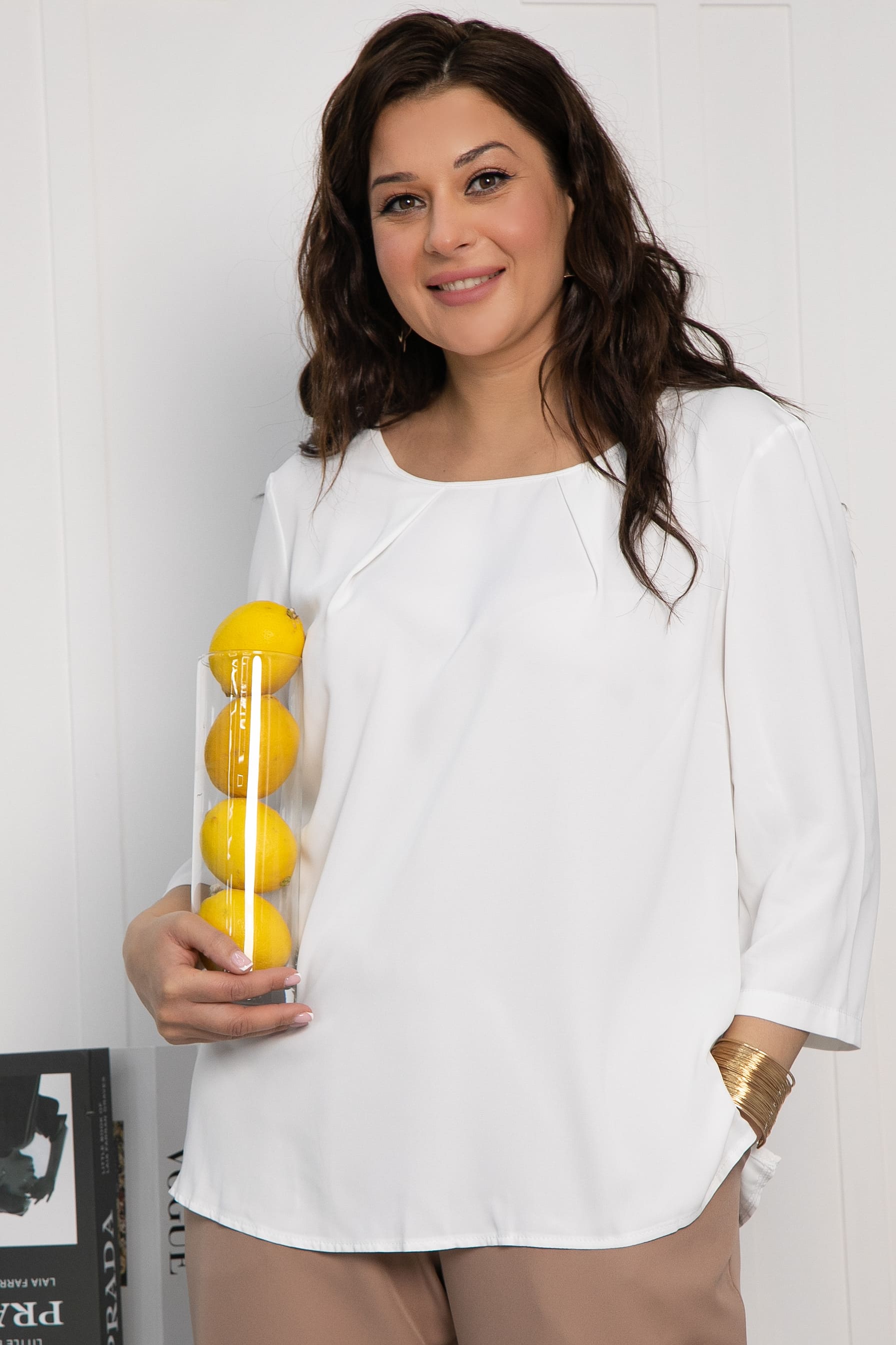 Блуза Прайм-тайм (айвори) Б068