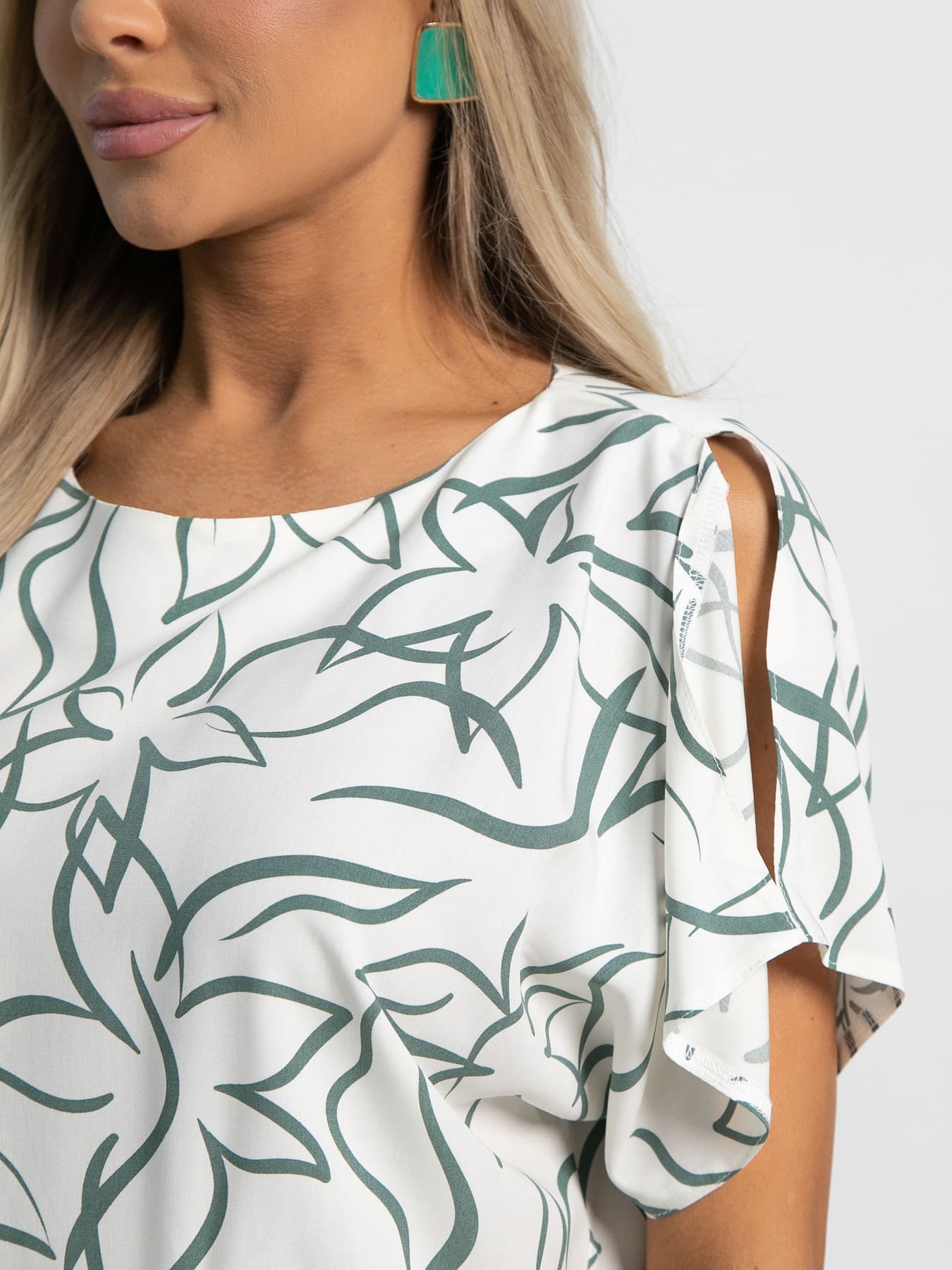 Костюм брючный Наше лето (мятно-молочный) К15717-8М