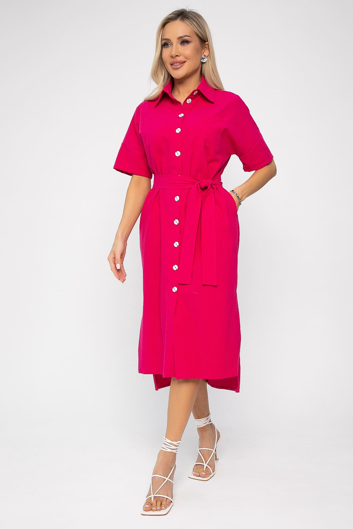 Платье Фруктовый коктейль (фуксия) П13589-18М