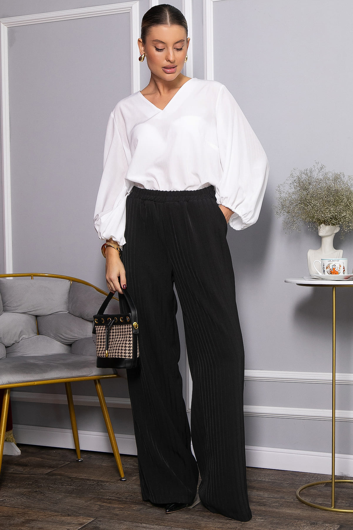 Брюки на резинке Астра (черные) Б14397-30М