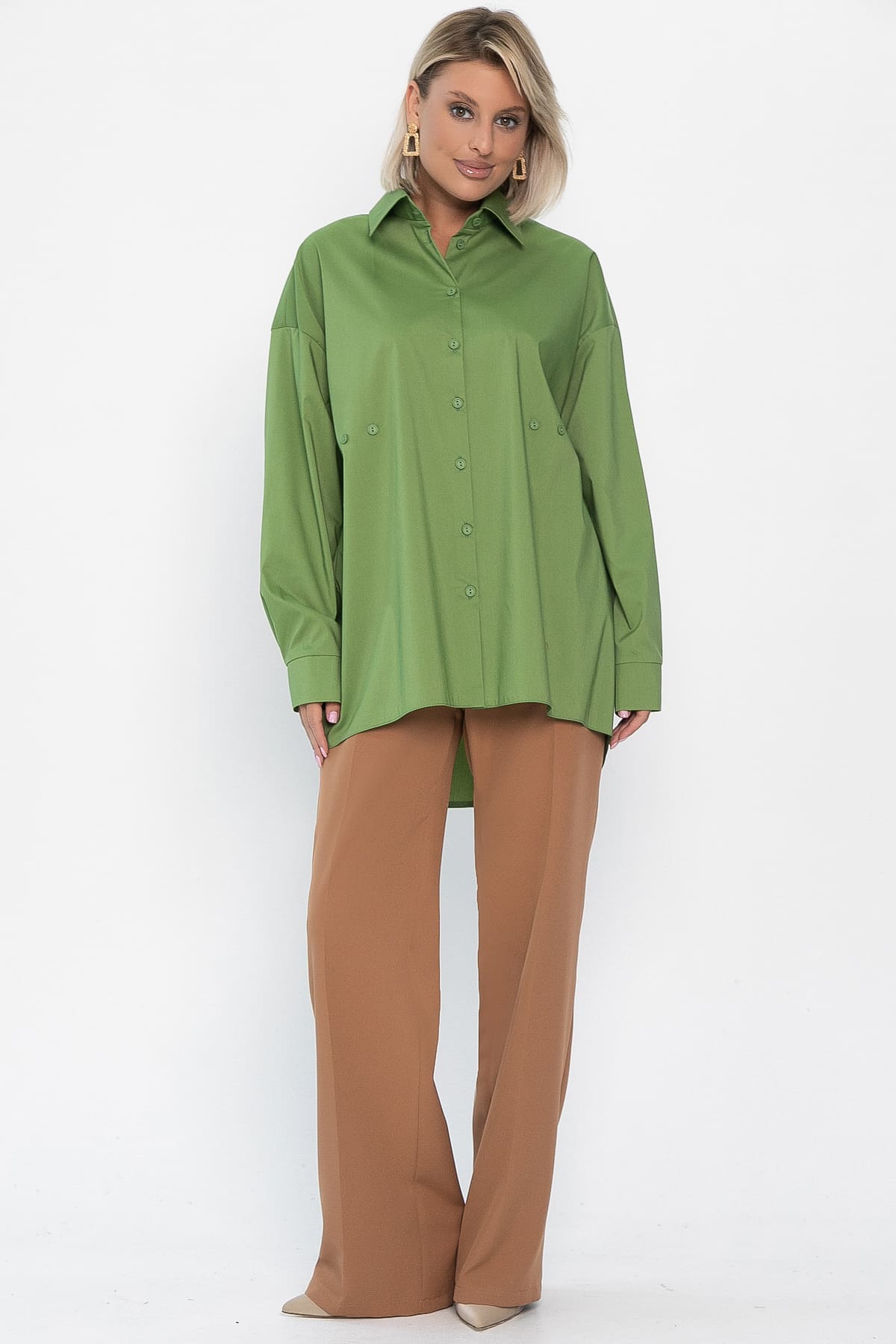 Рубашка Антария  (зеленое яблоко) Б14189-5М