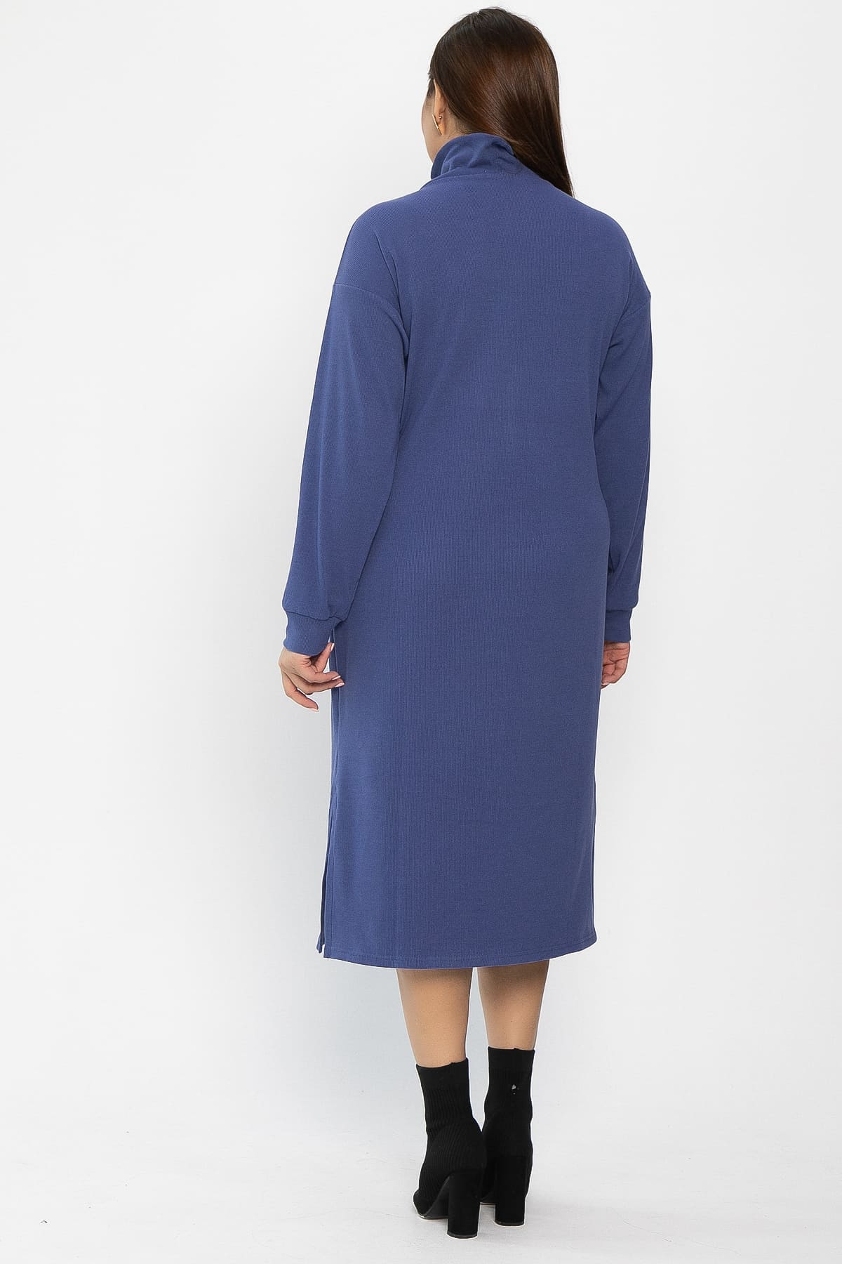 Платье с поясом Харизма (синее) П14351-5М