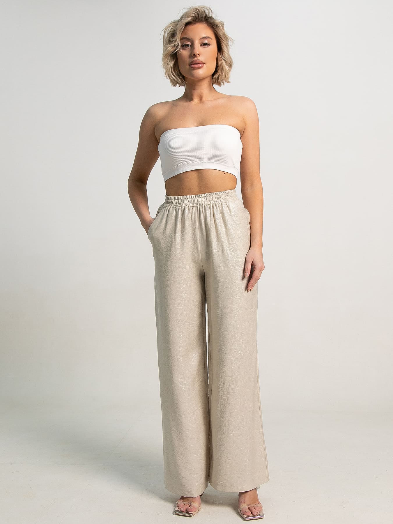 Брюки Сияние лета (бежевое серебро) Б15678-5М