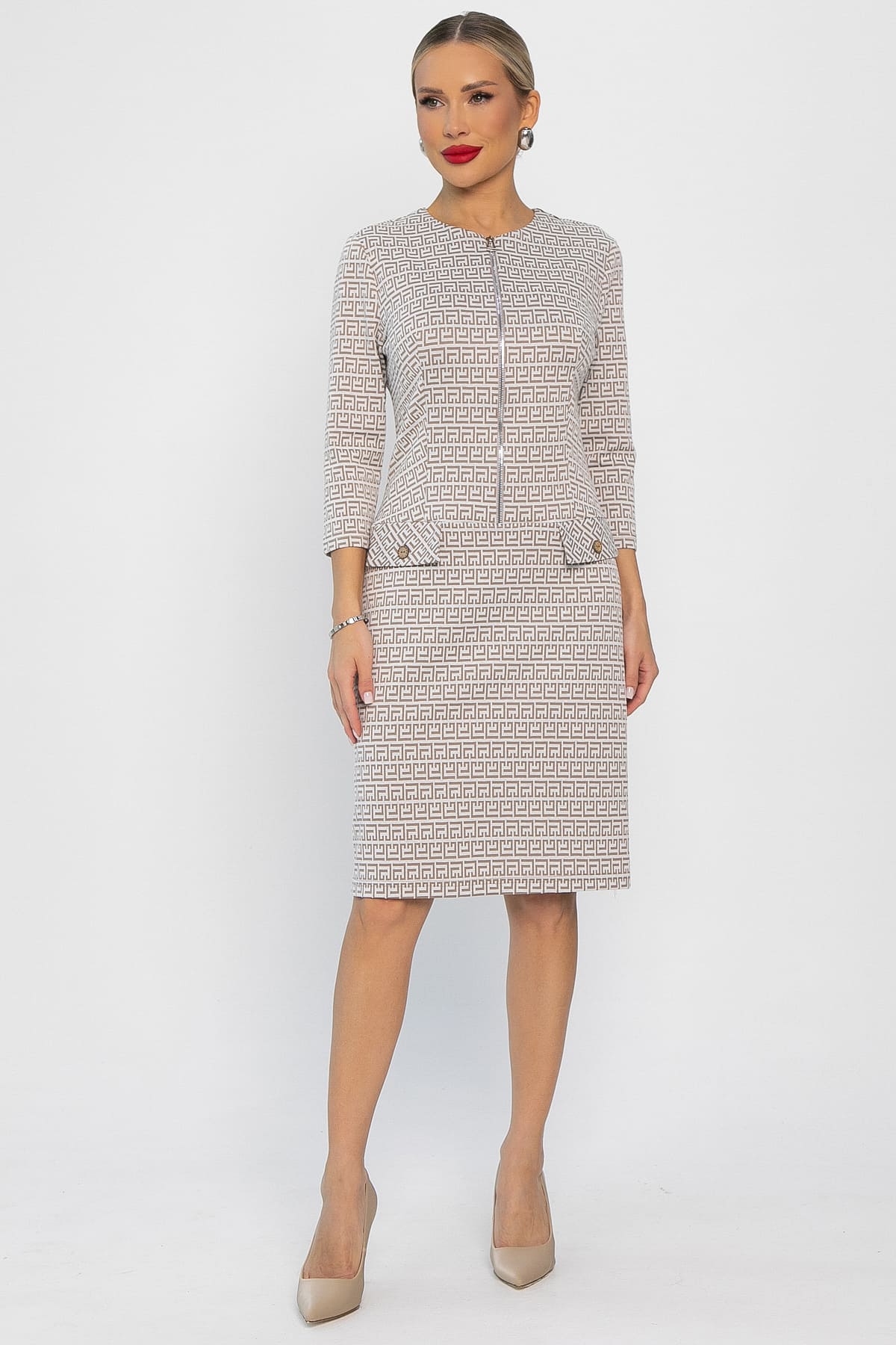 Платье Леди Мери НЬЮ (бежевое) П13668-19М