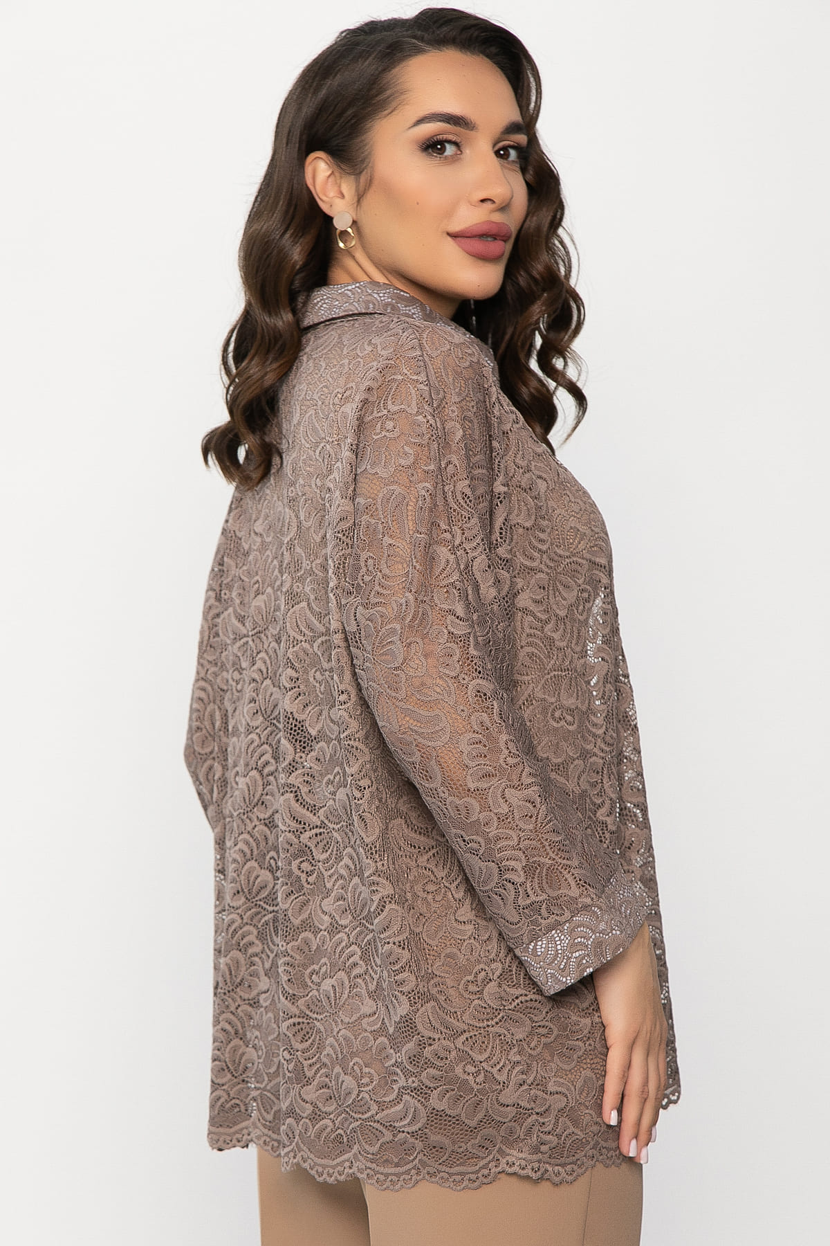 Рубашка кружевная Маринара (шоколад) Б14368-10М