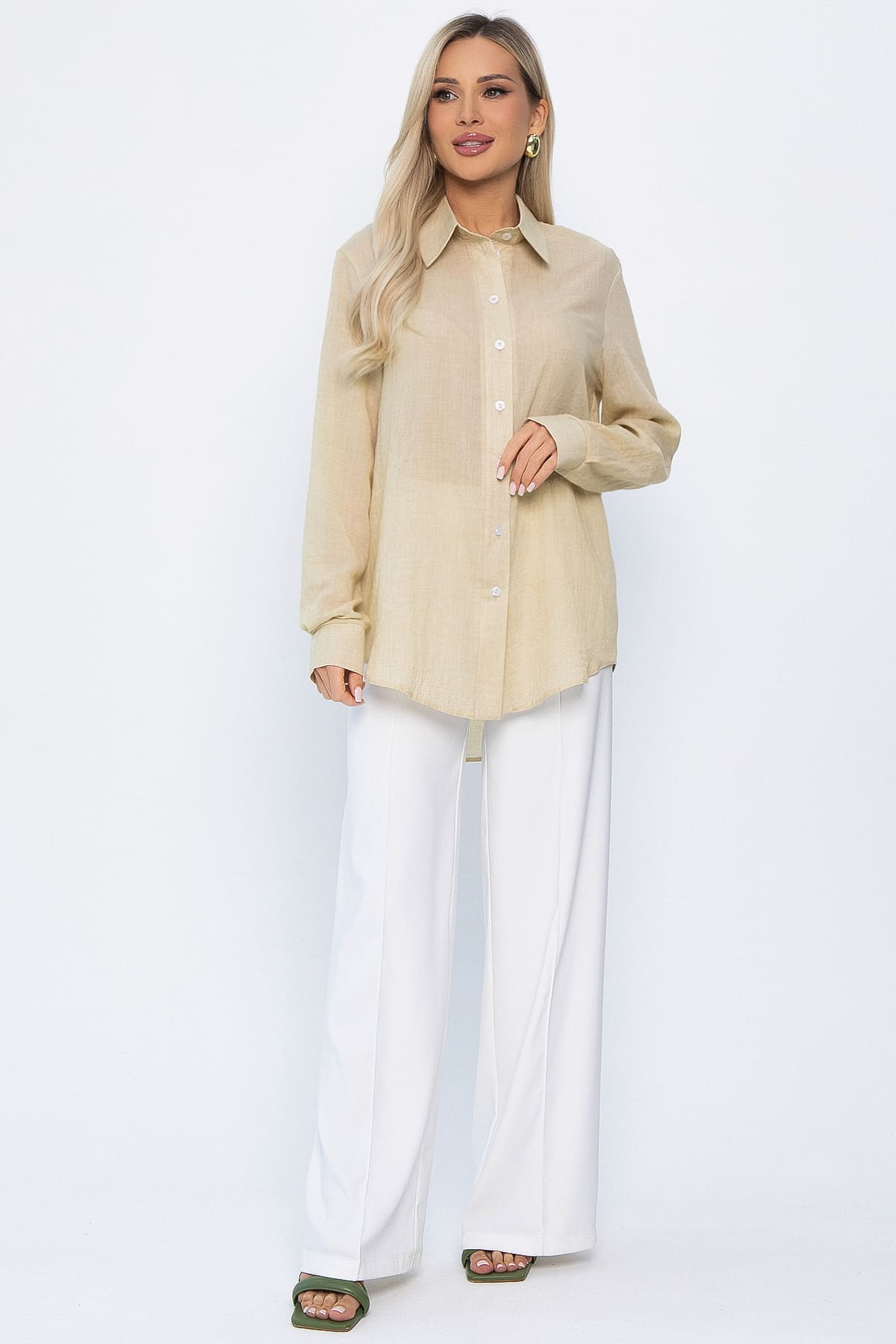 Рубашка Воздушное настроение (бежевая) Б15400-7М