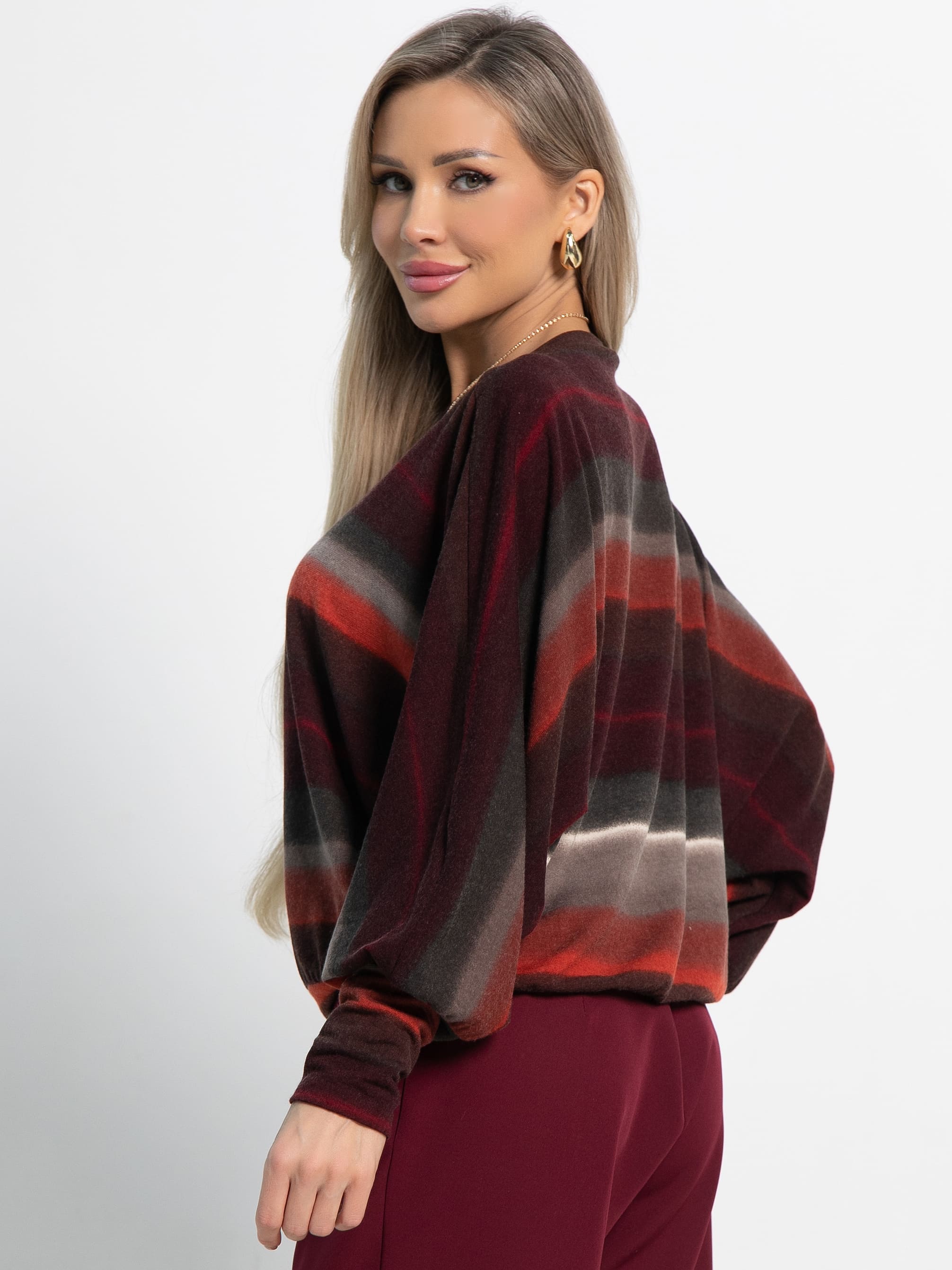 Блуза Муза (бордово-оранжевый) Б15184-5М