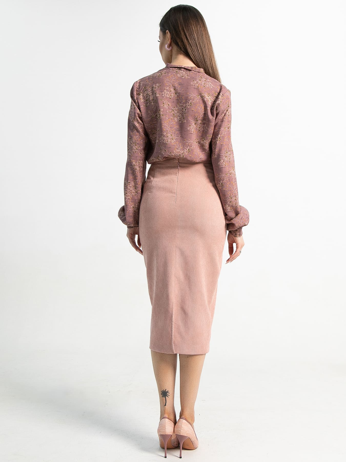 Юбка вельветовая Ялта (розовая) Ю15206-10М