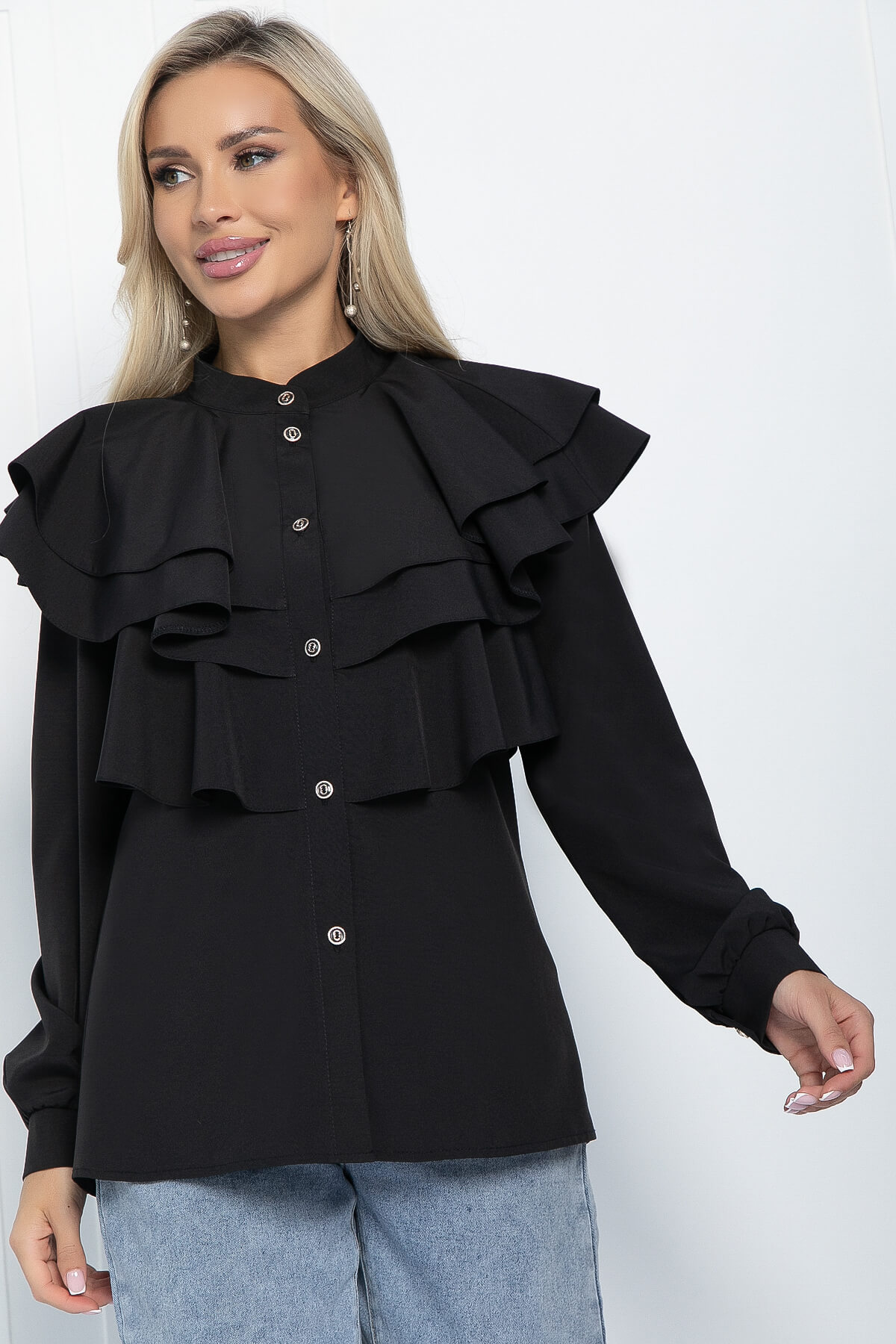 Блуза Космос (черная) Б11273