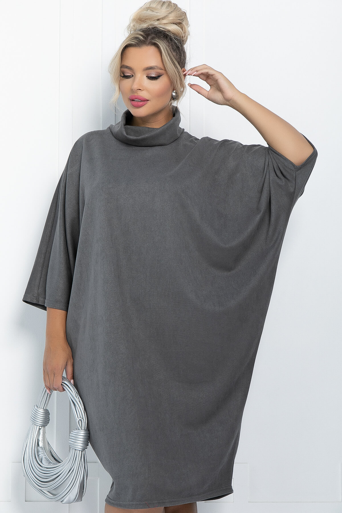 Платье Алина (серое) П11410