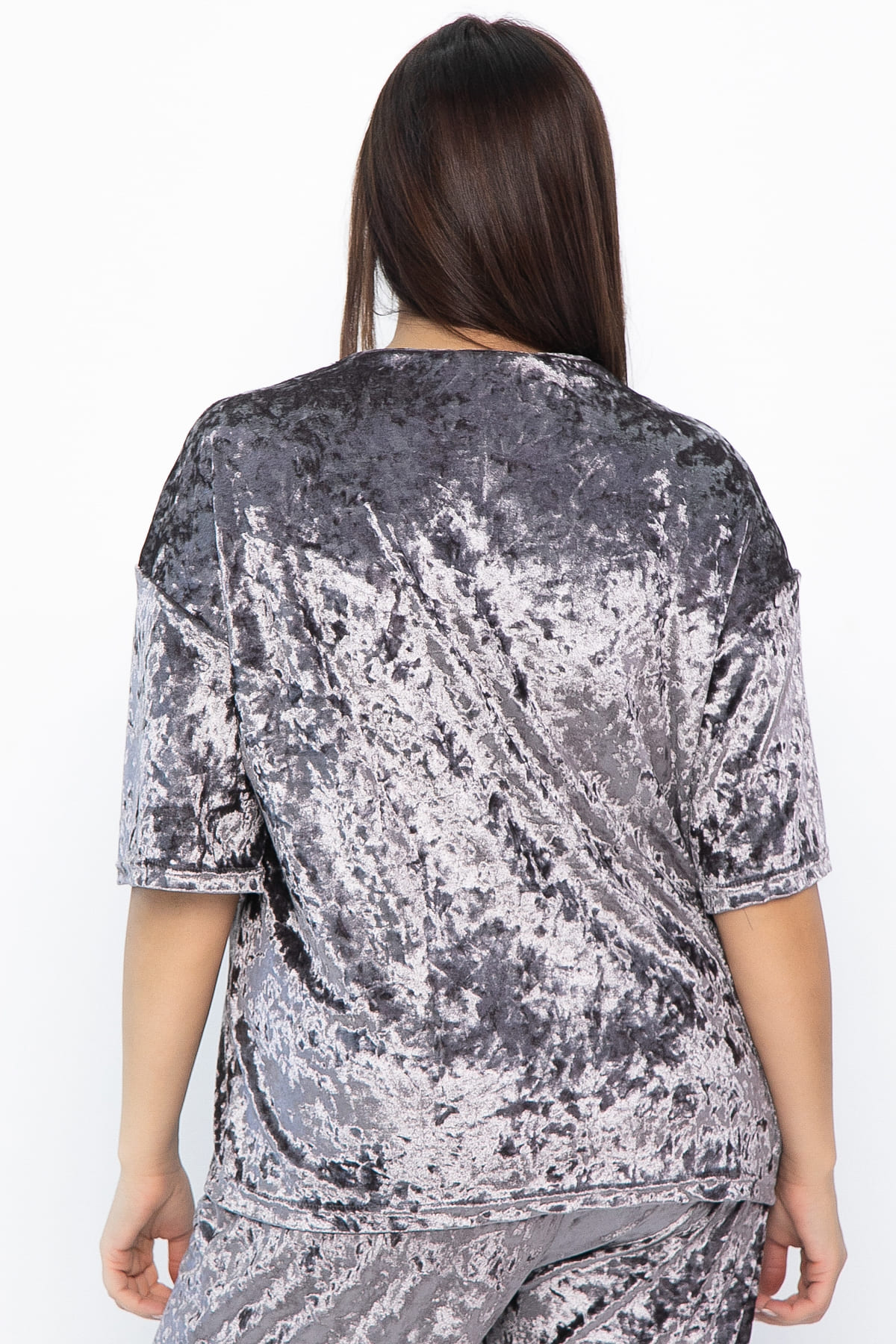 Блуза Таинственное очарование (серо-бежевая) Б14681-25М