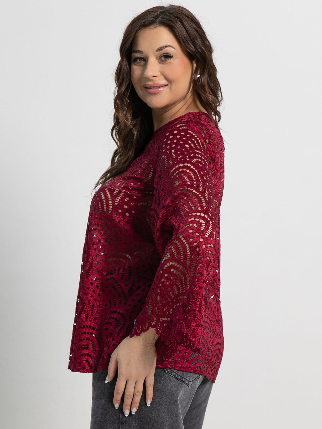 Блуза Лунная ночь (бордовая) Б15071-30М