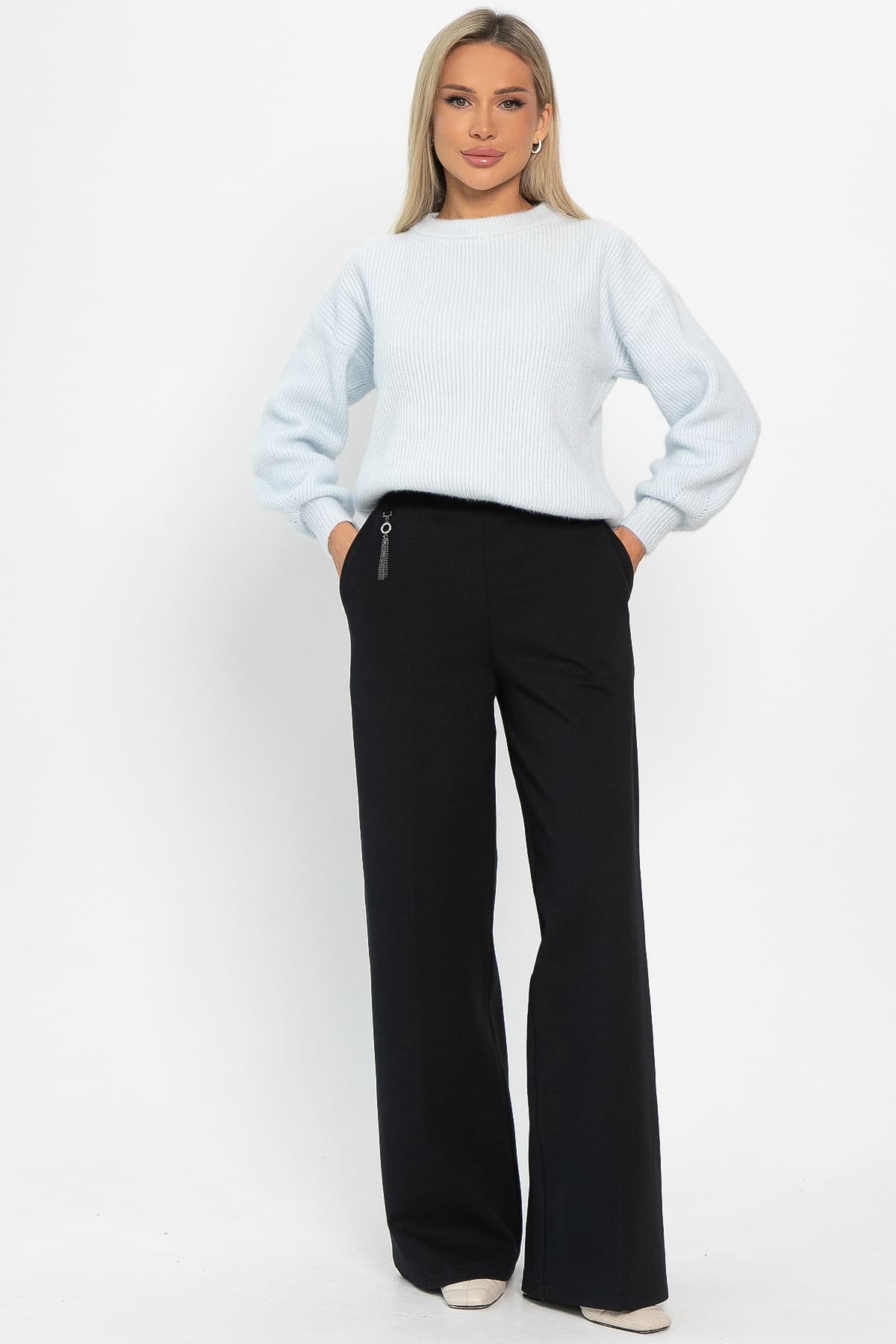 Брюки палаццо Адель (темно-синие) Б14880-8М