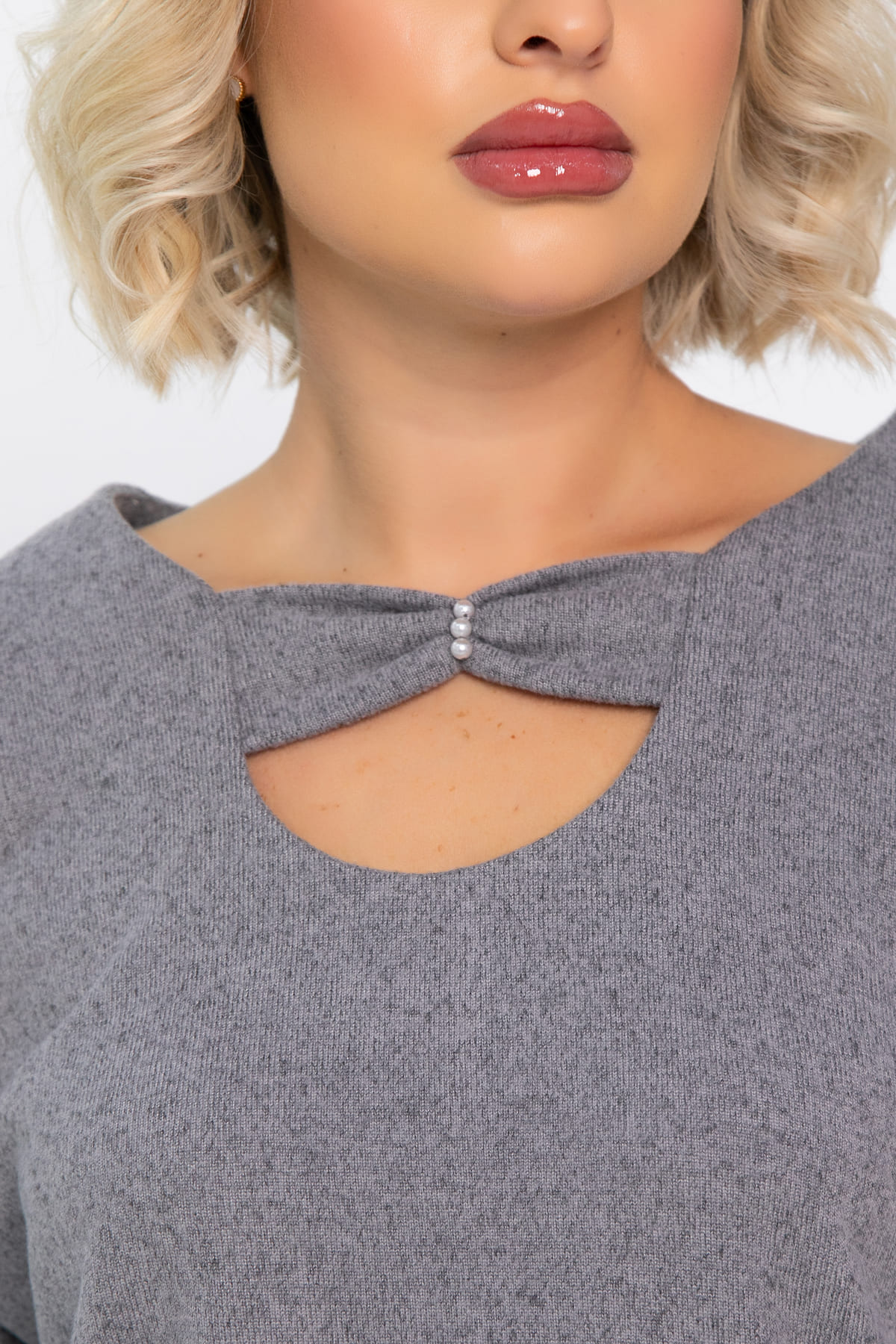 Джемпер трикотажный Сайрис (светло-серый) Б14790-50М