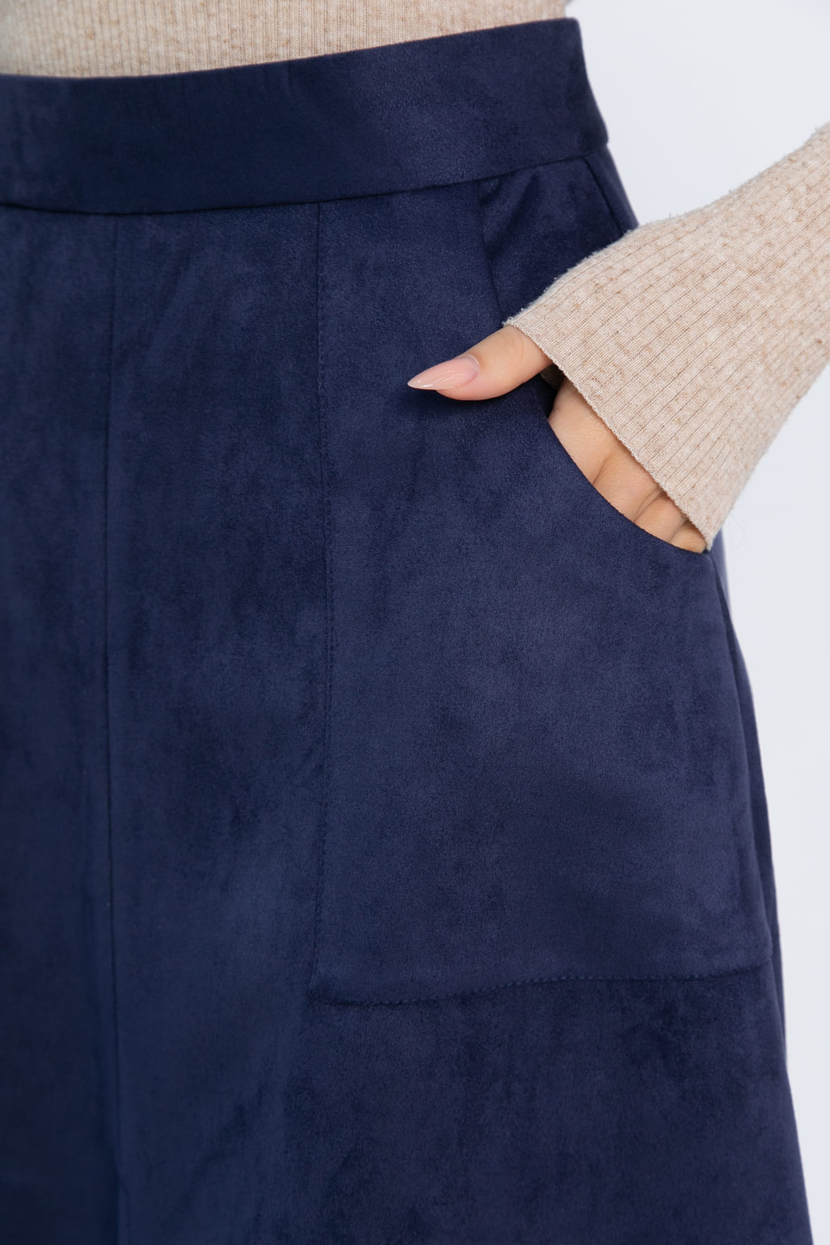 Юбка замшевая Твой идеал (синяя) Ю14583-7М