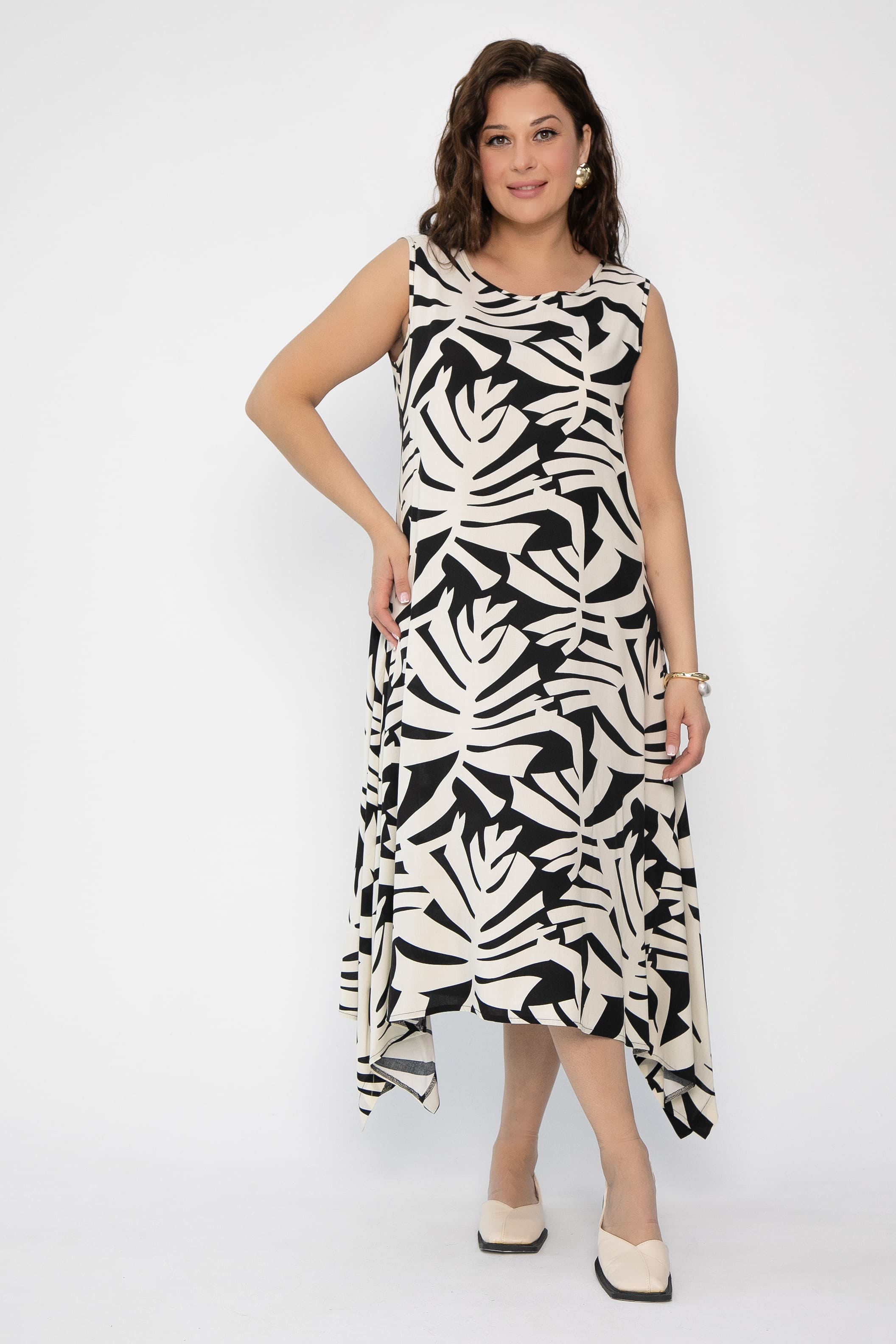 Сарафан Лада (черно-белый) П13689-21М