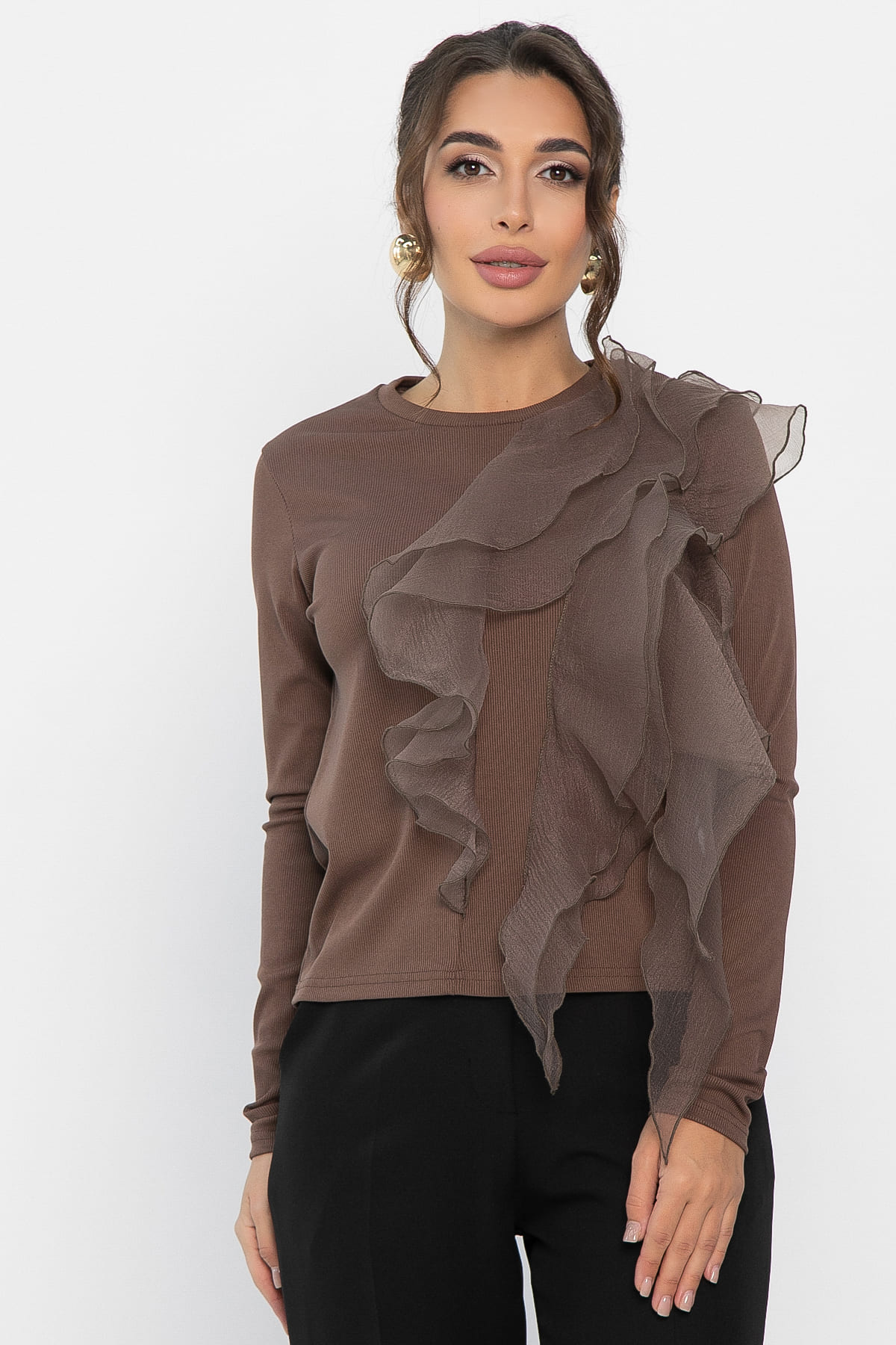 Блуза Риана (коричневая) Б14223-5М