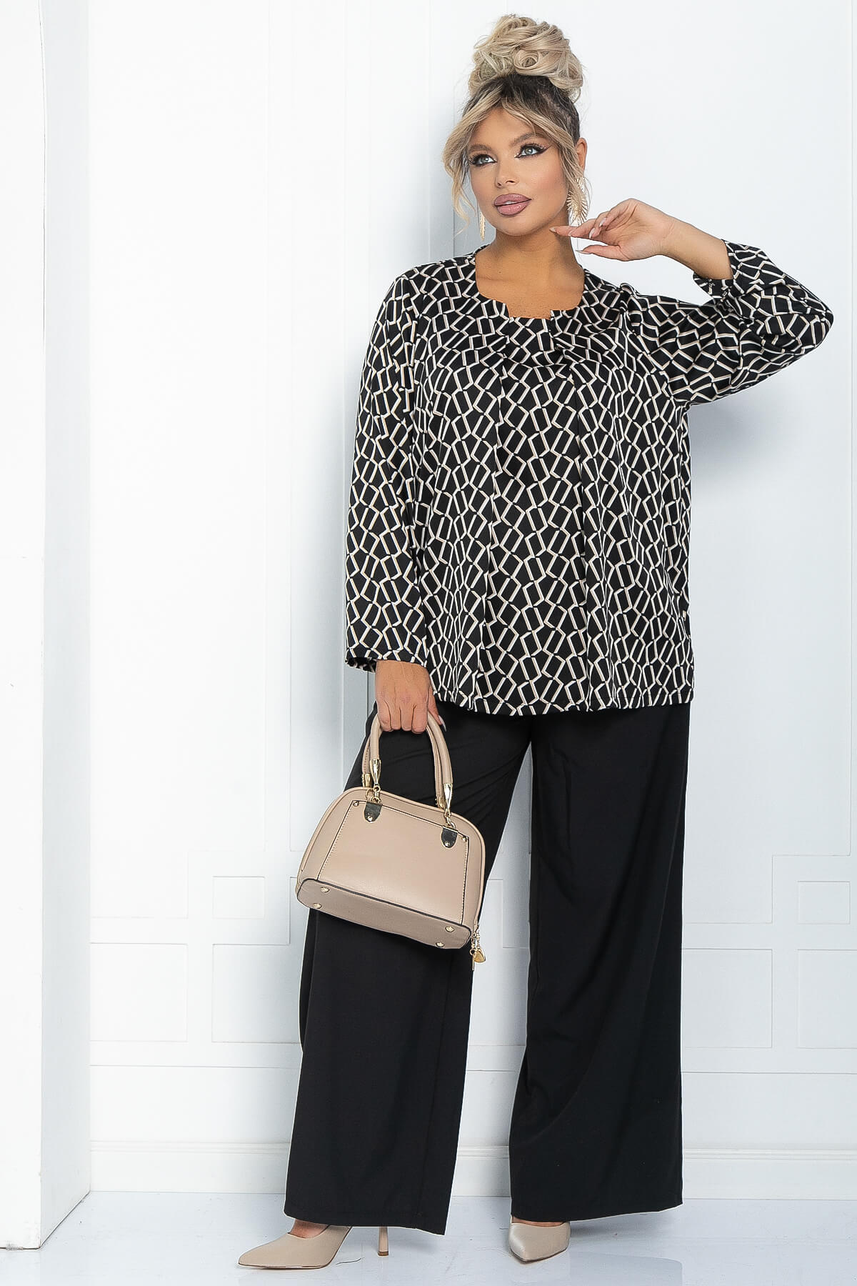 Блуза Ланта (черная) Б11845