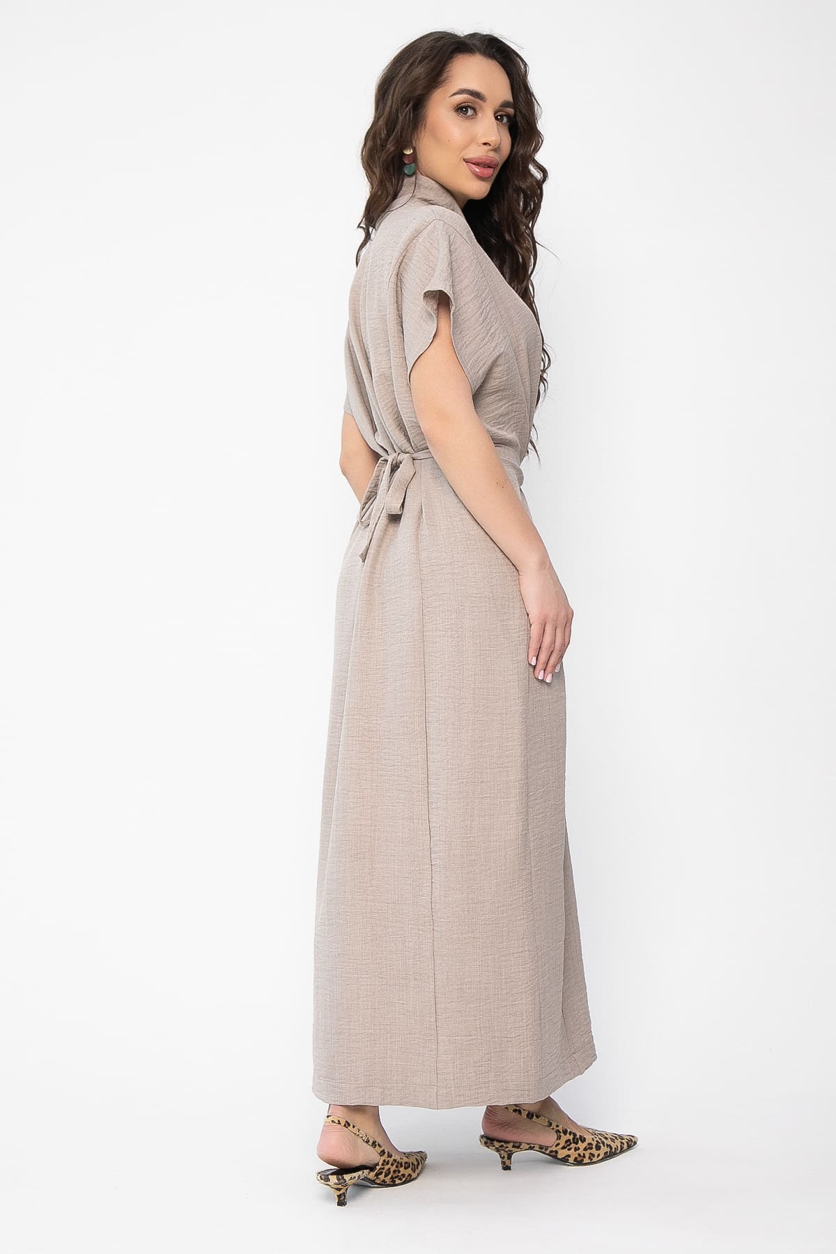 Платье Исландия (серо-коричневое) П13623-30М