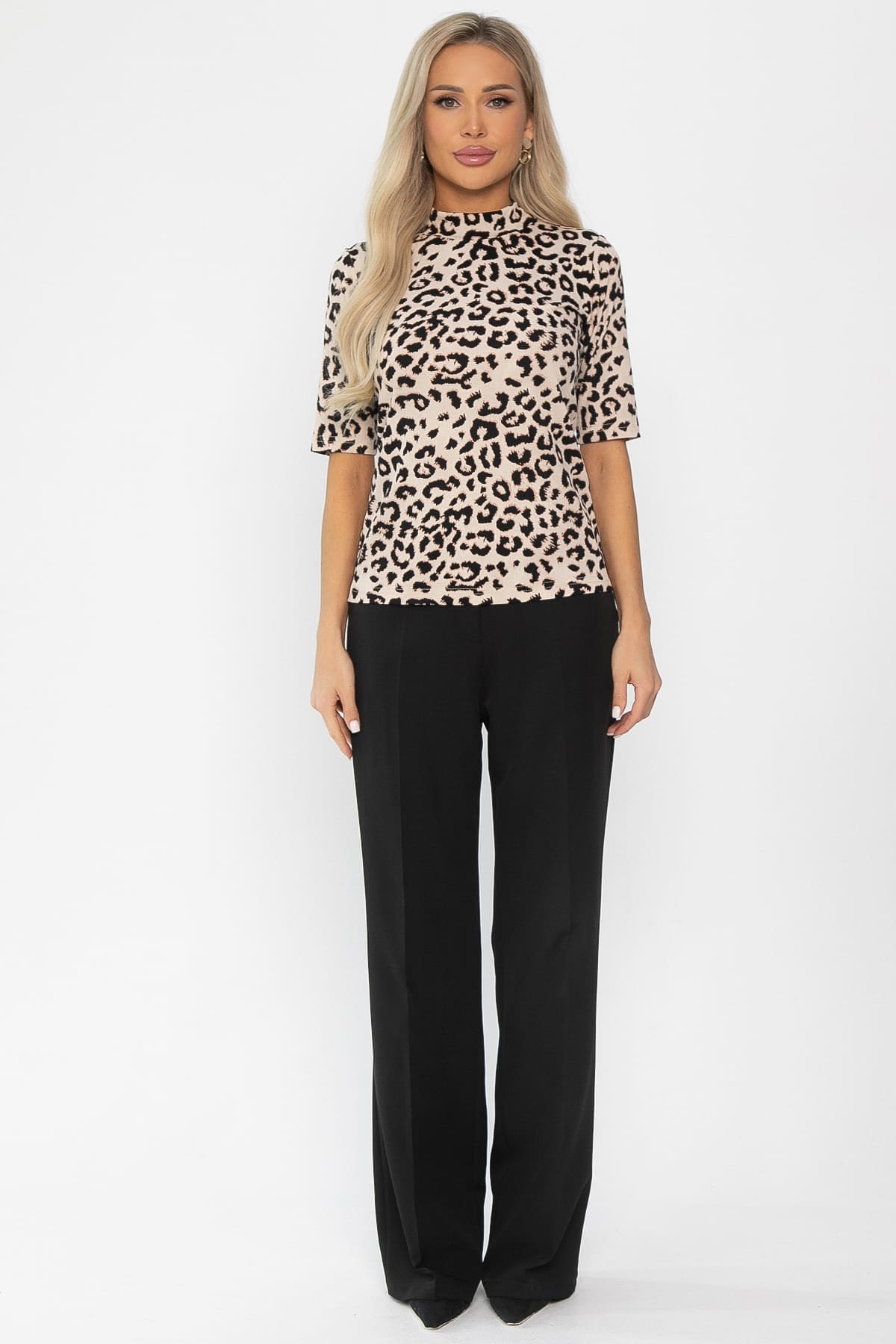 Блуза трикотажная Новый день НЬЮ (бежевая) Б14369-19М