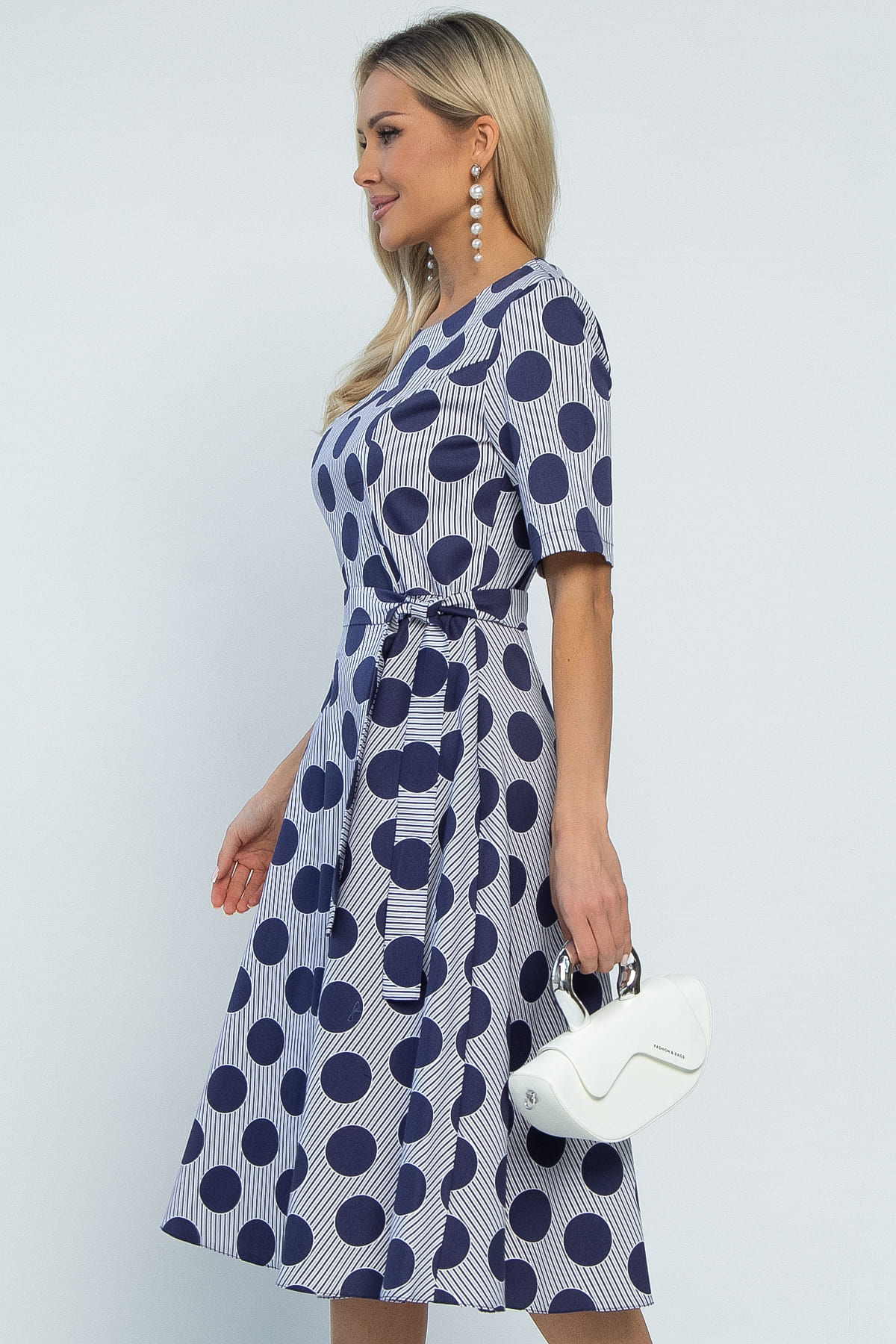 Платье Стиляги (голубое) П13418-16М