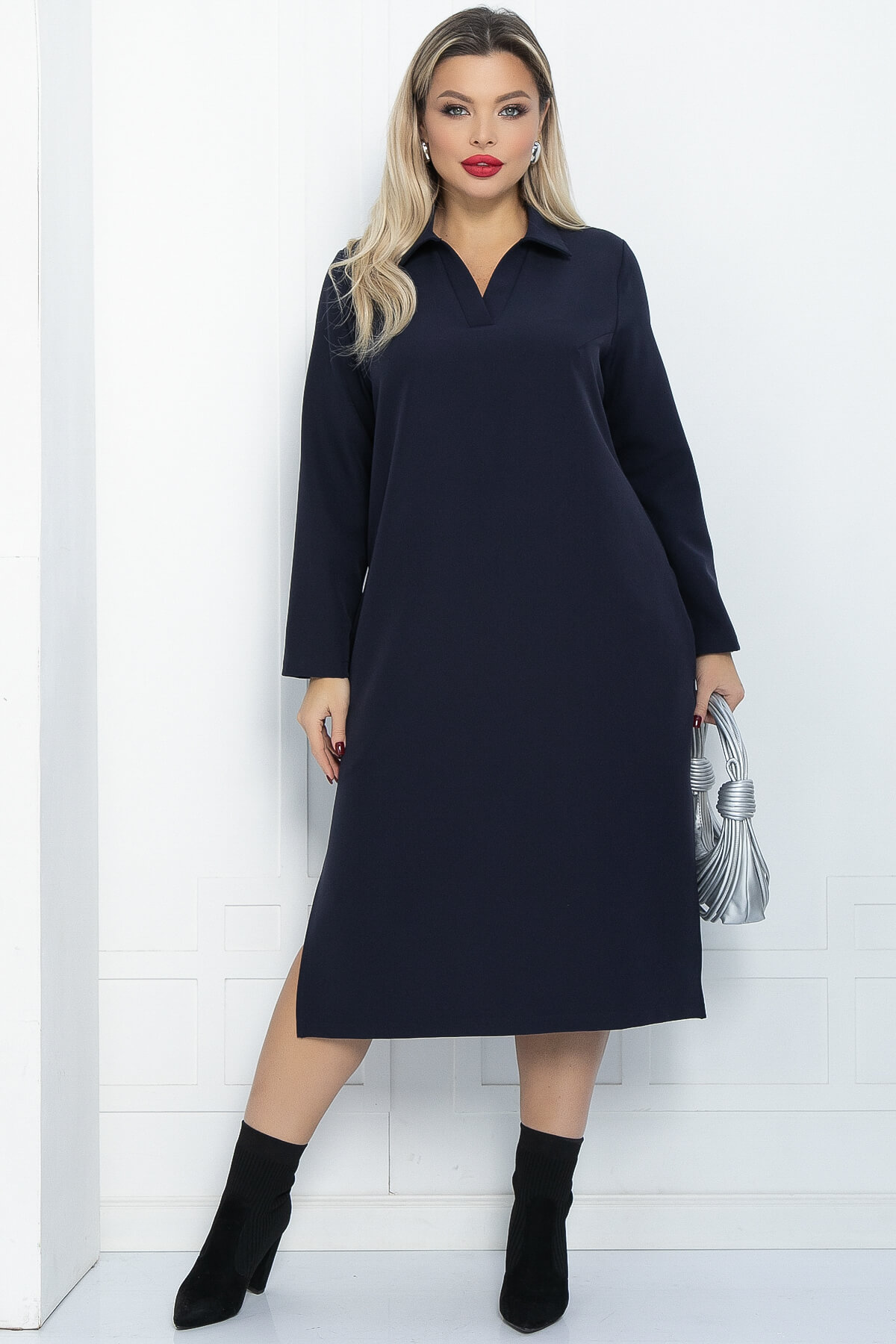 Платье Дидже (синее) П12245-37