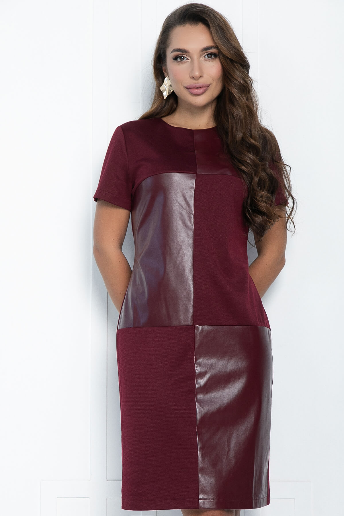 Платье Мемфис (бордовое) П11242