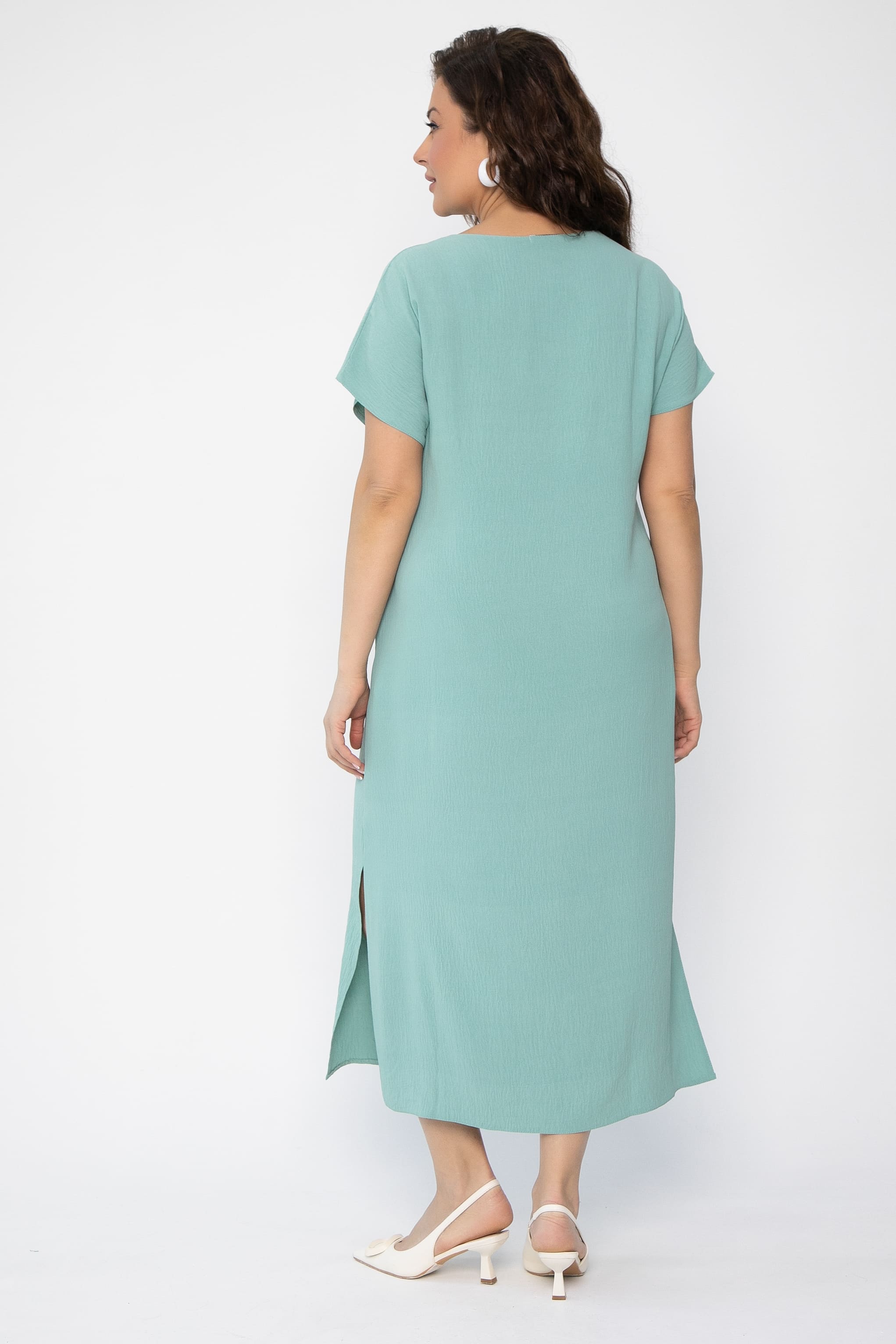 Платье Загадка (олива) П13706-8М