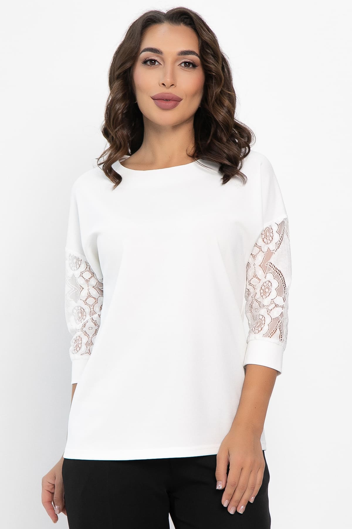 Джемпер В гармонии с собой НЬЮ (молочный) Б14117-48М