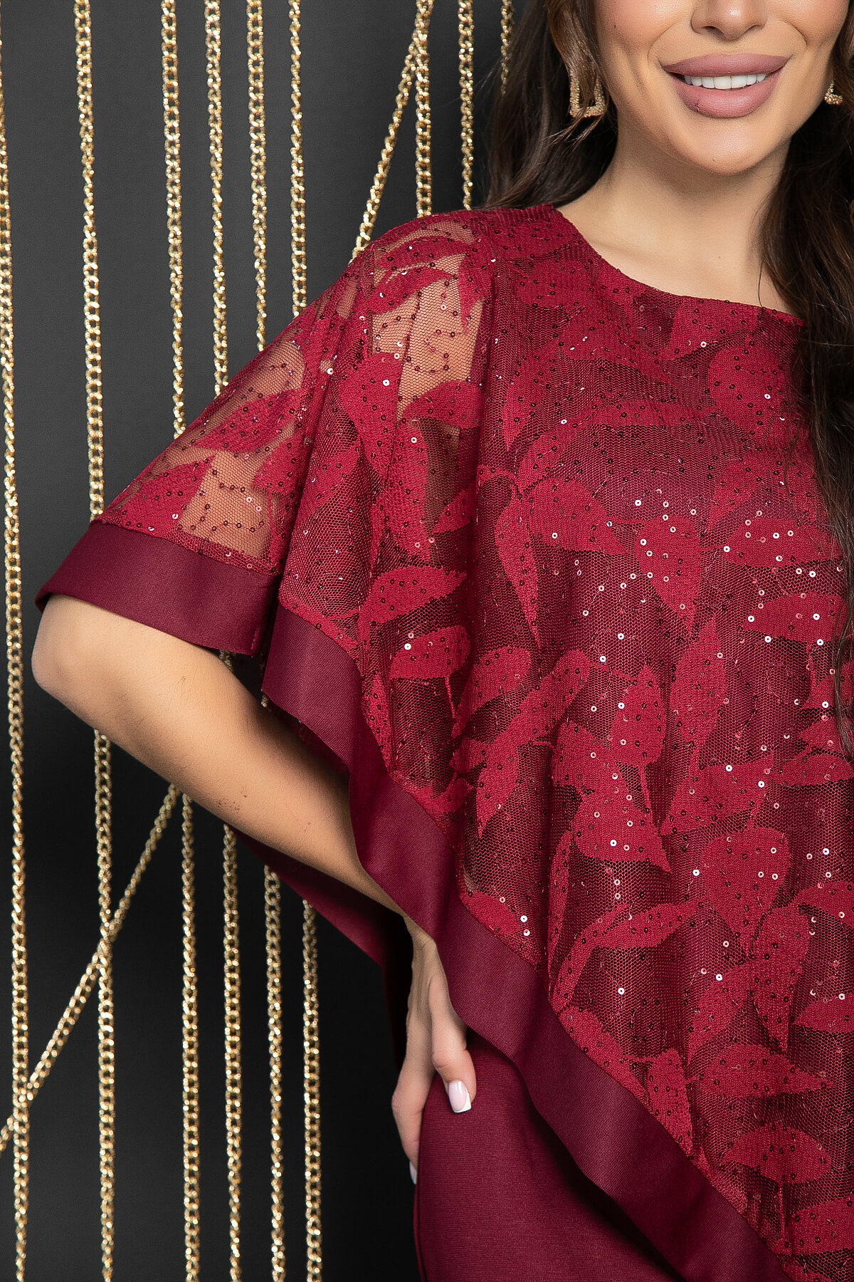 Платье Твой выход (бордо) П14586-7М