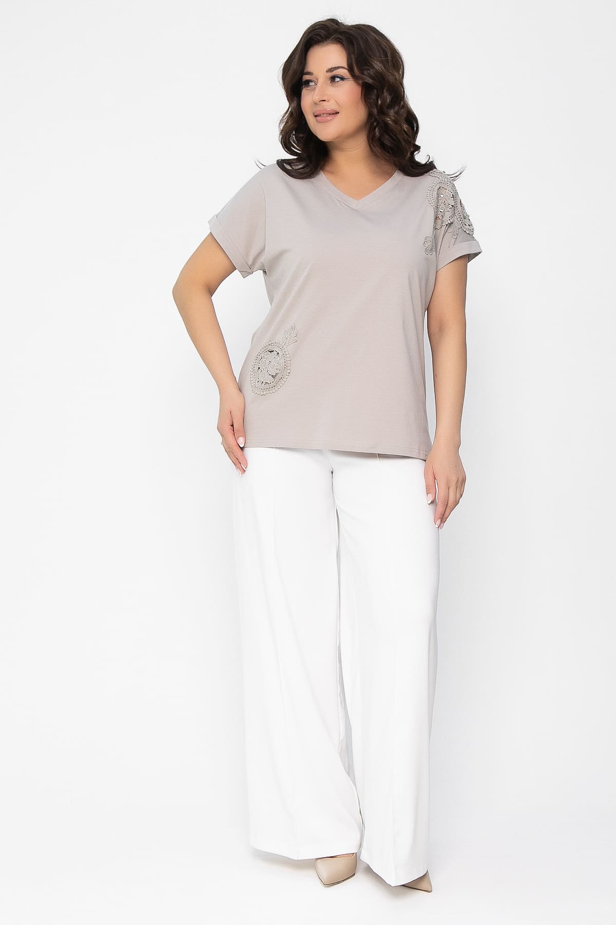 Блуза Время перемен (бежевая) Б13496-20М