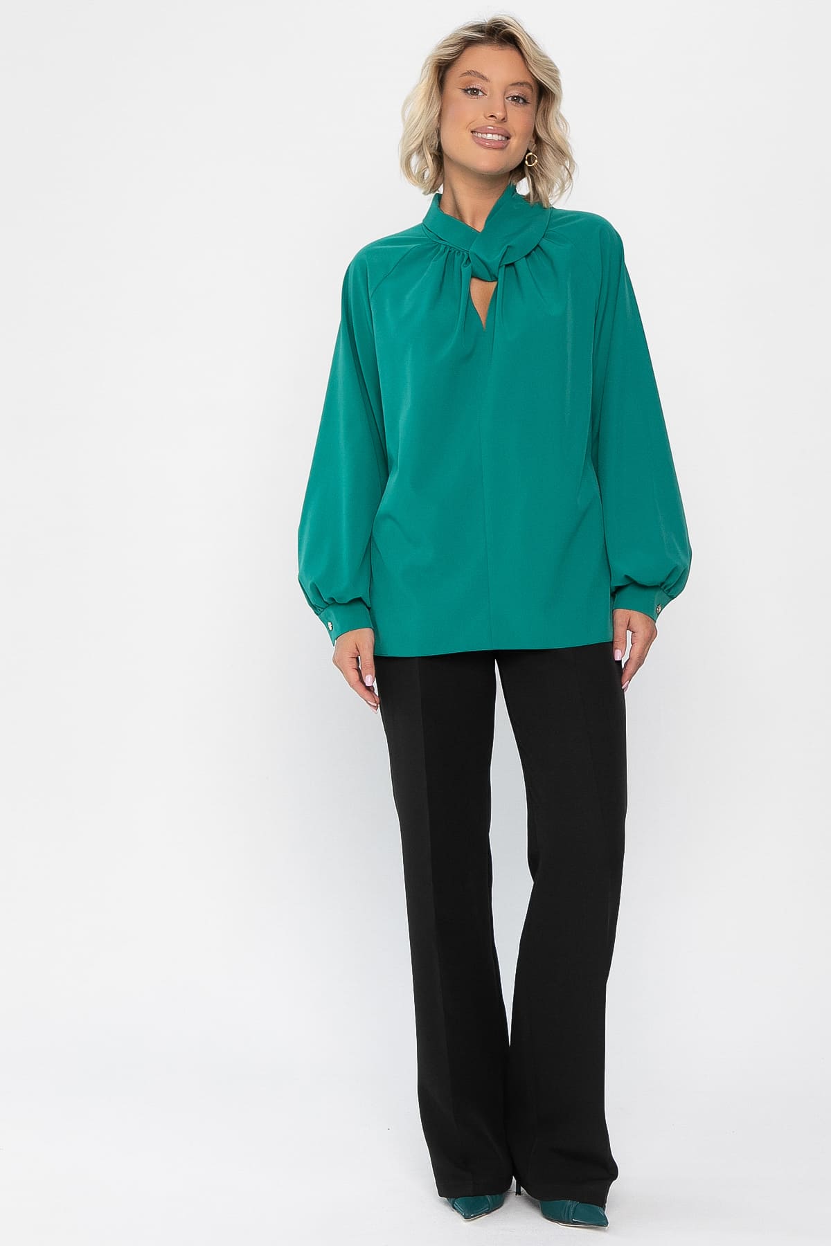 Блуза Юрмала  (изумруд) Б14268-30М