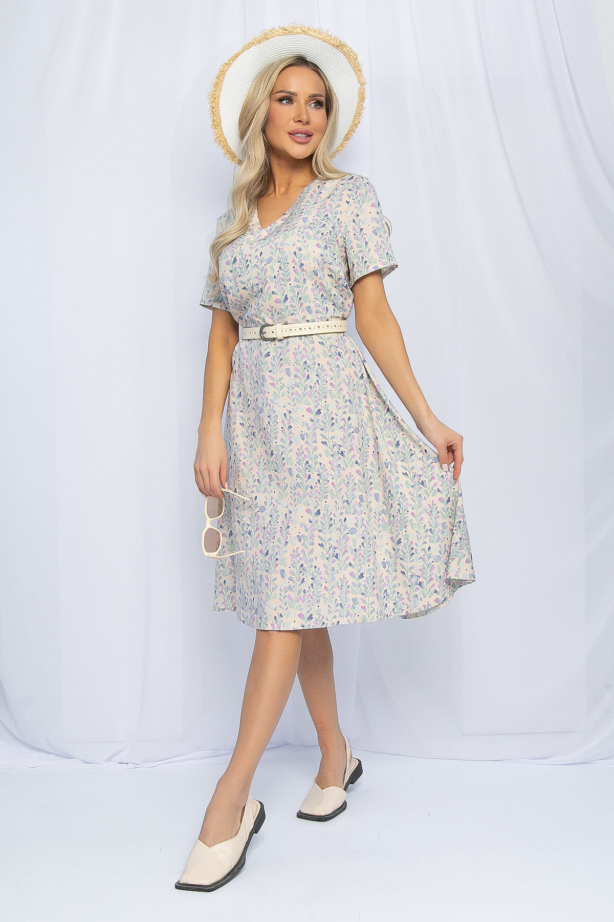 Платье Твое лето (бежевое) П13011-25М