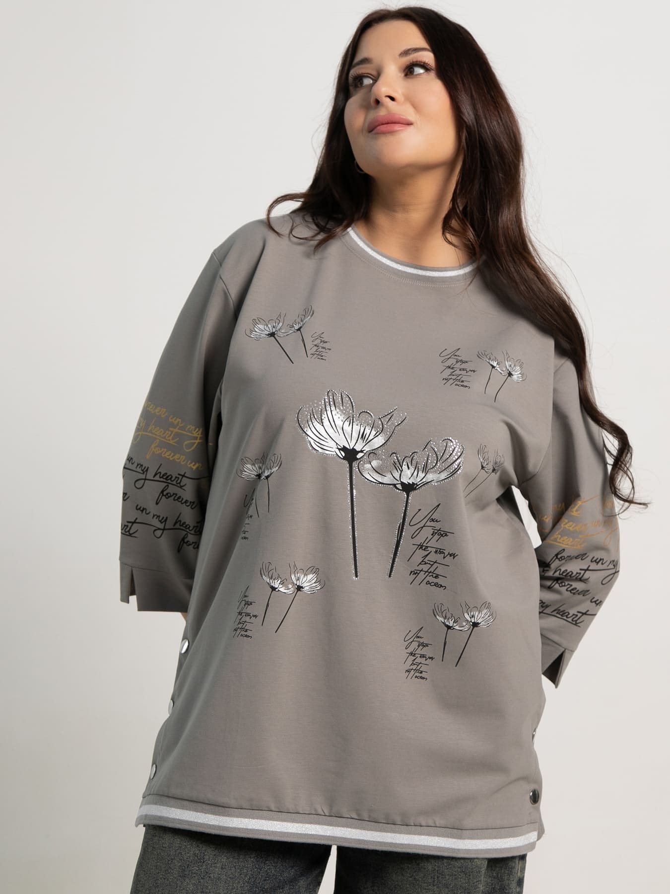 Блуза Подснежник (серая) Б15425-18М