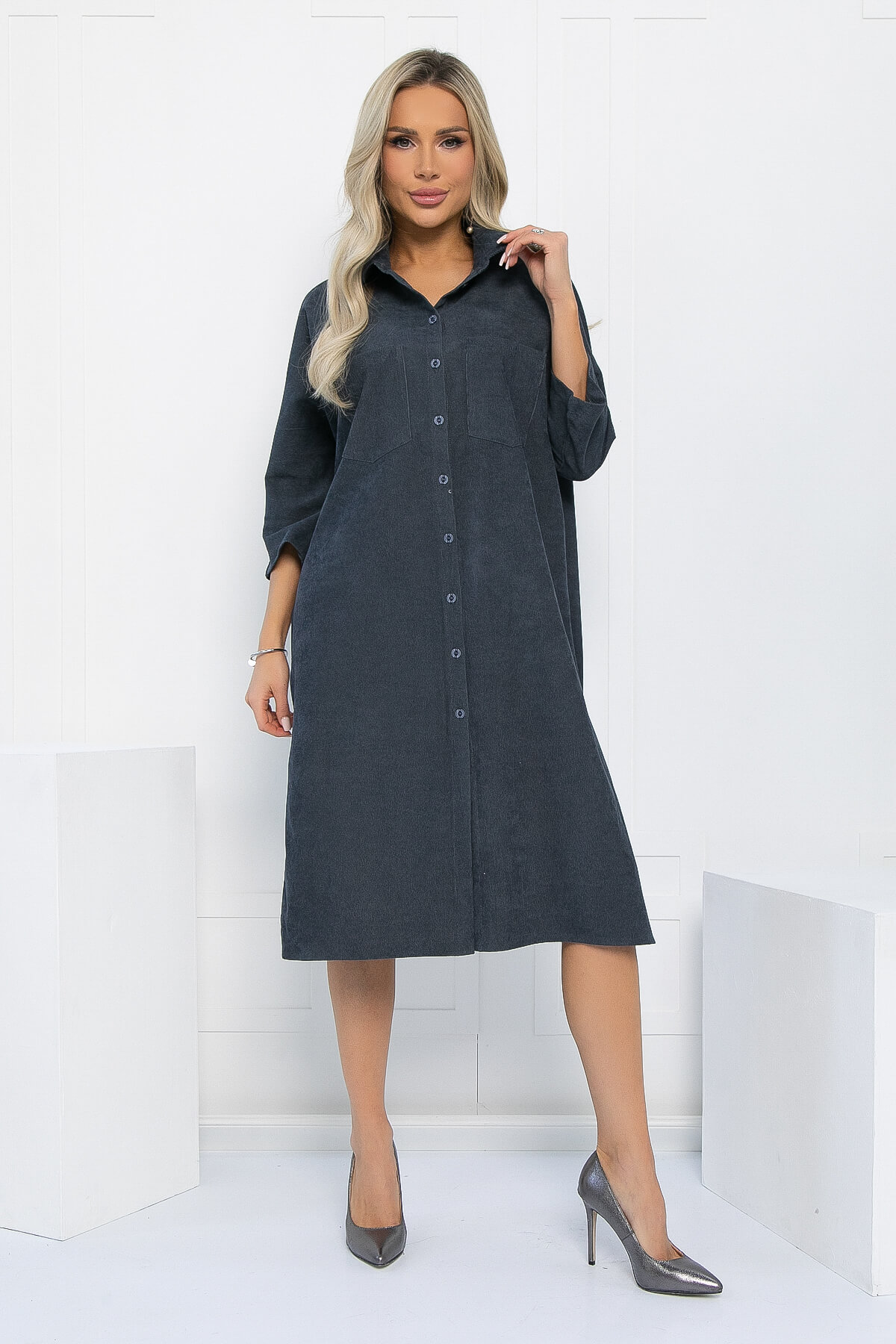 Платье Трейси (серое) П12933-10М