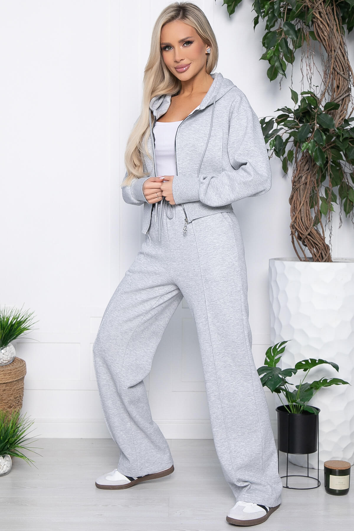 Костюм Движение (серый меланж) К10810