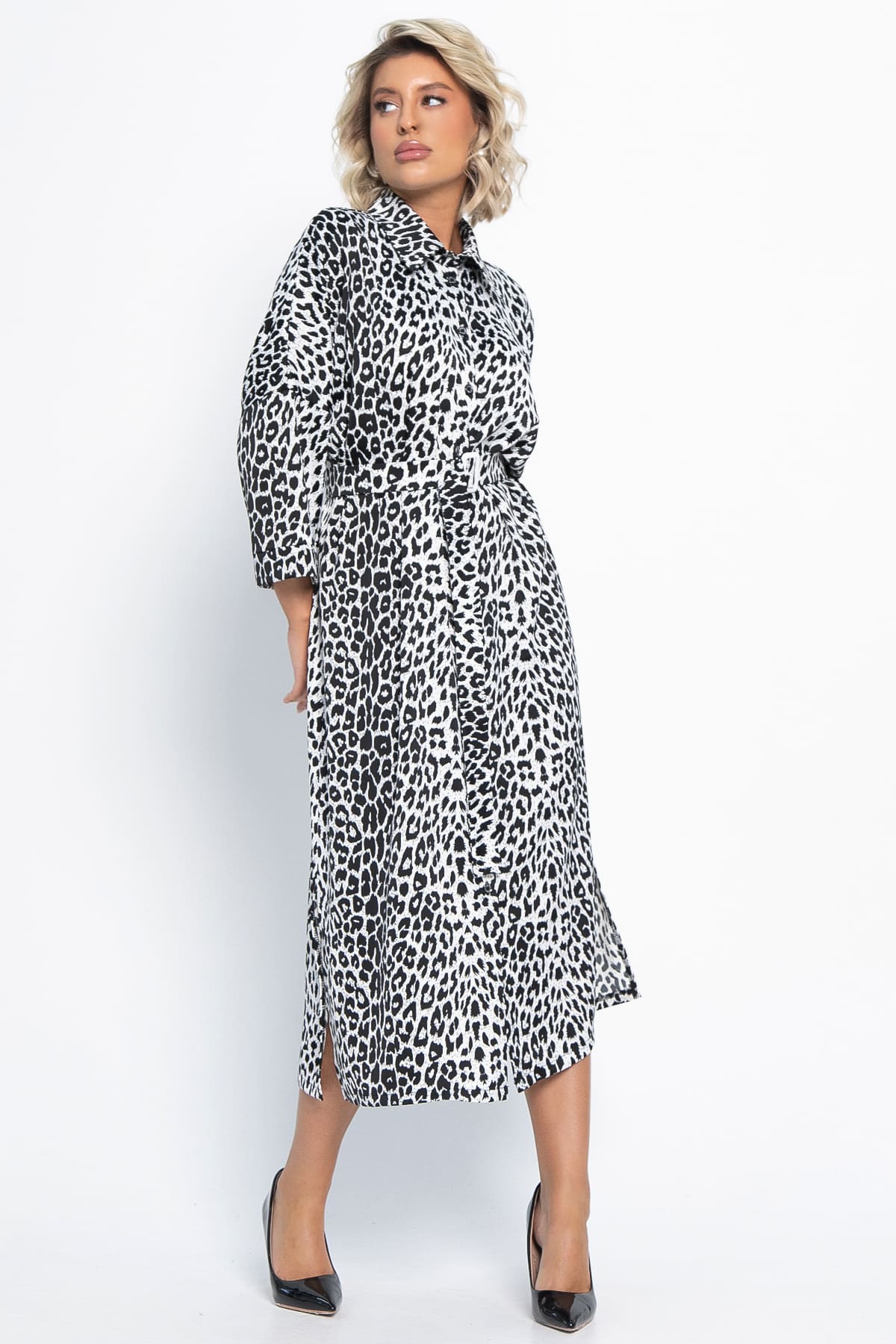 Платье Сьюзен (белый лео) П15091-7М