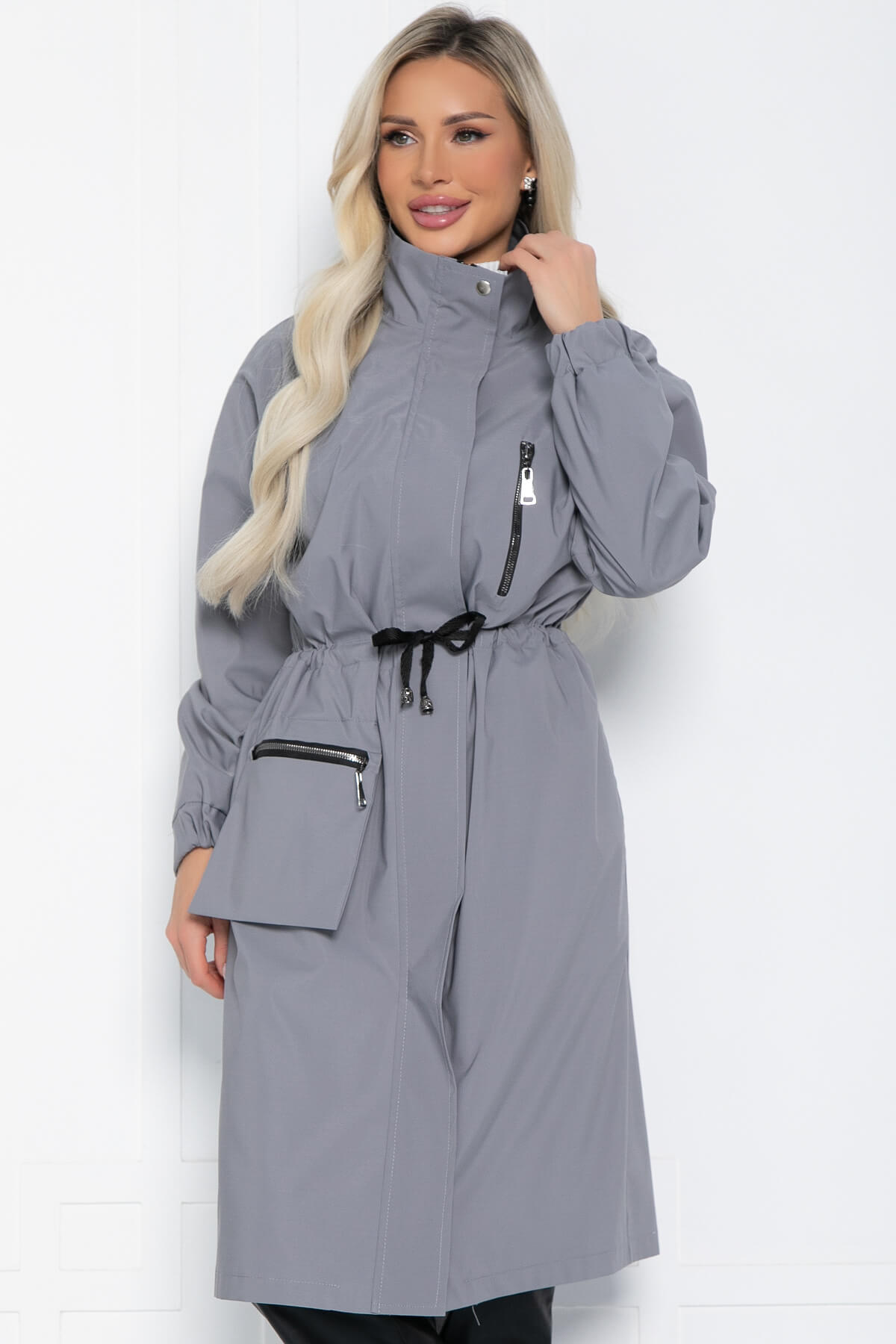 Плащ Весна близко (серый) Б12486-7