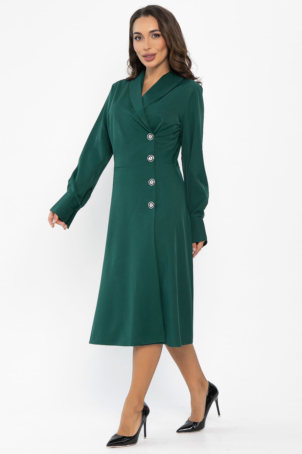 Платье Соломия (зеленое) П14215-5М