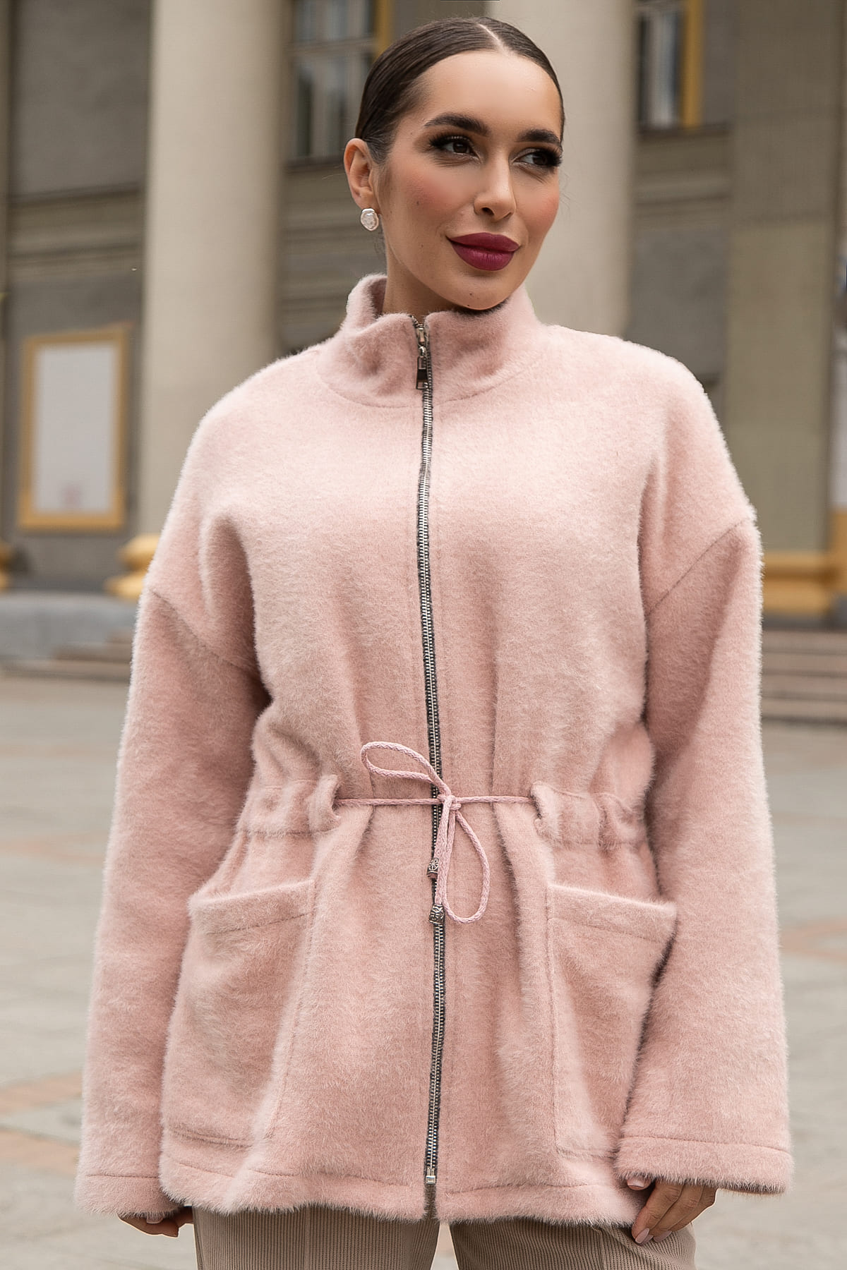 Пальто Альпака (пудра) Б14137-7М