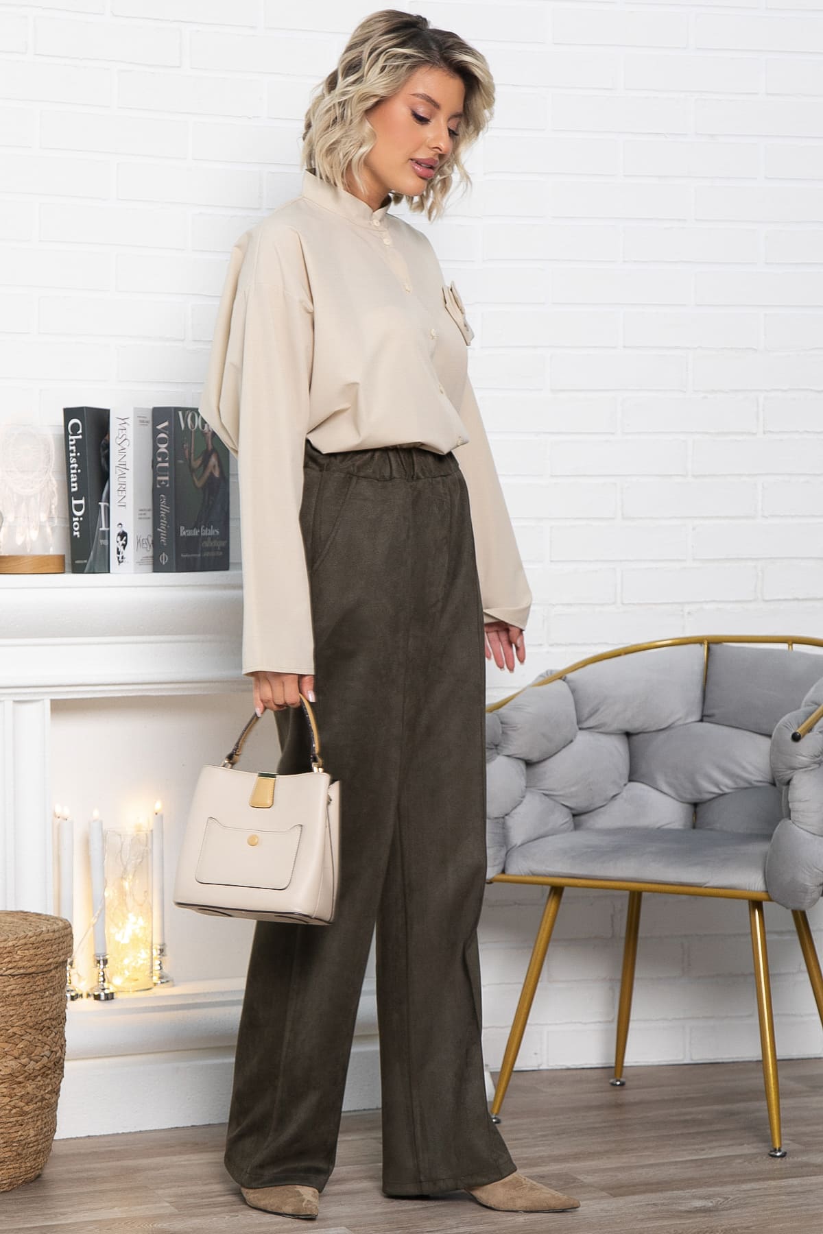 Брюки Лукас (зеленые) Б15032-39М