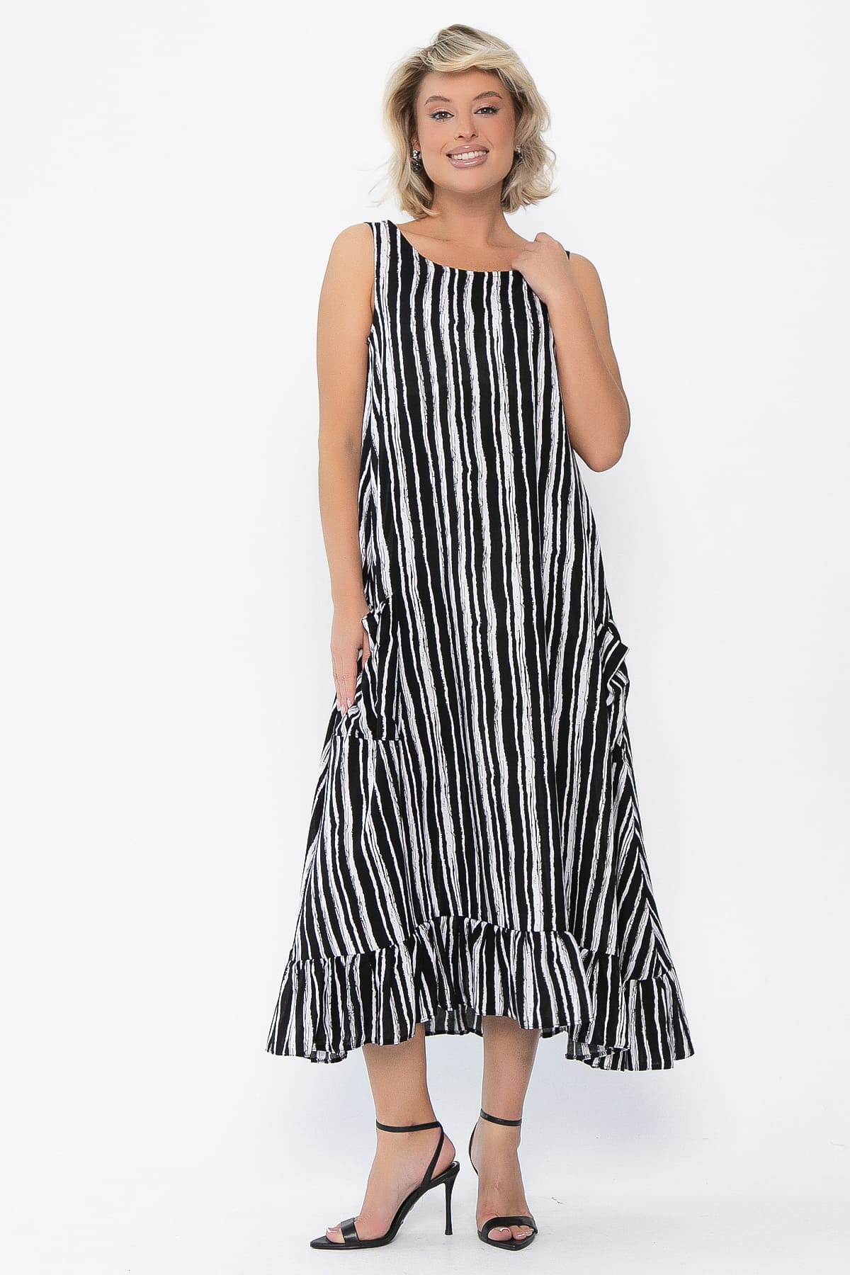 Сарафан Нимфа (черно-белый) П14052-10М